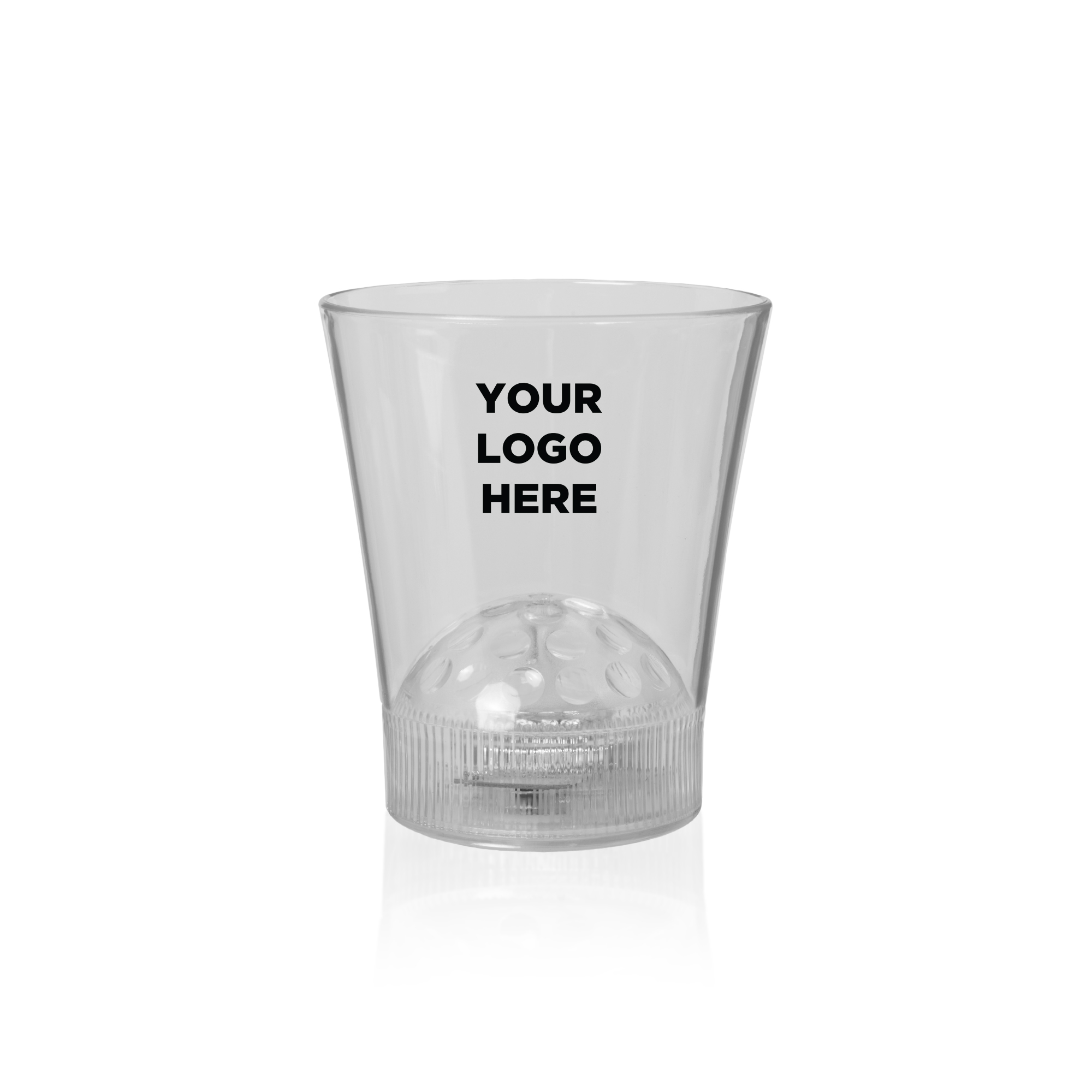 8 oz Light Up LED Disco Ball Rocks Glass 9