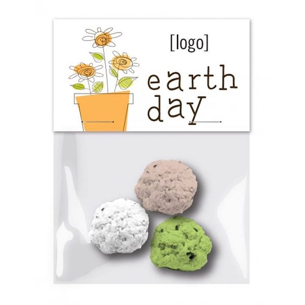 Earth Day Seed Paper Bomb Cello, 3 Pack 5