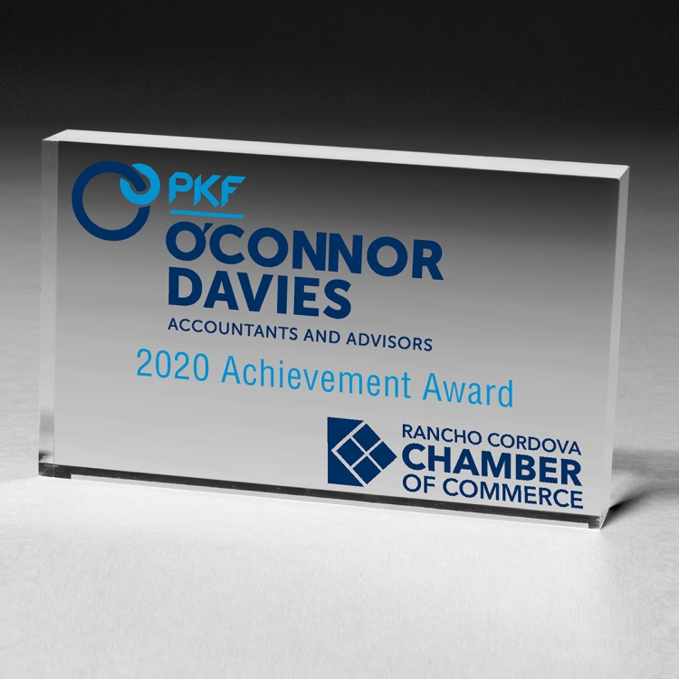 Rect. Acrylic Paperweight - 2-1/2" x 4" x 3/4" - 2043L (Laser) 4