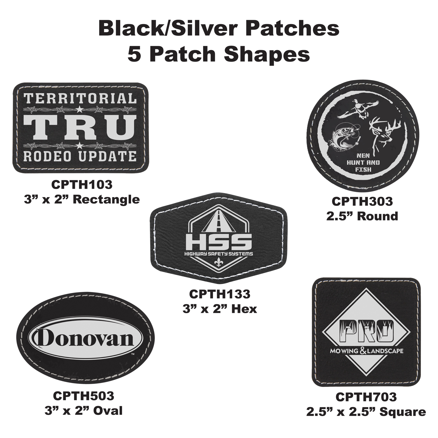 Richardson 112P Printed 6-Panel Snapback Trucker Hat w/Leatherette Adhesive Patches 13