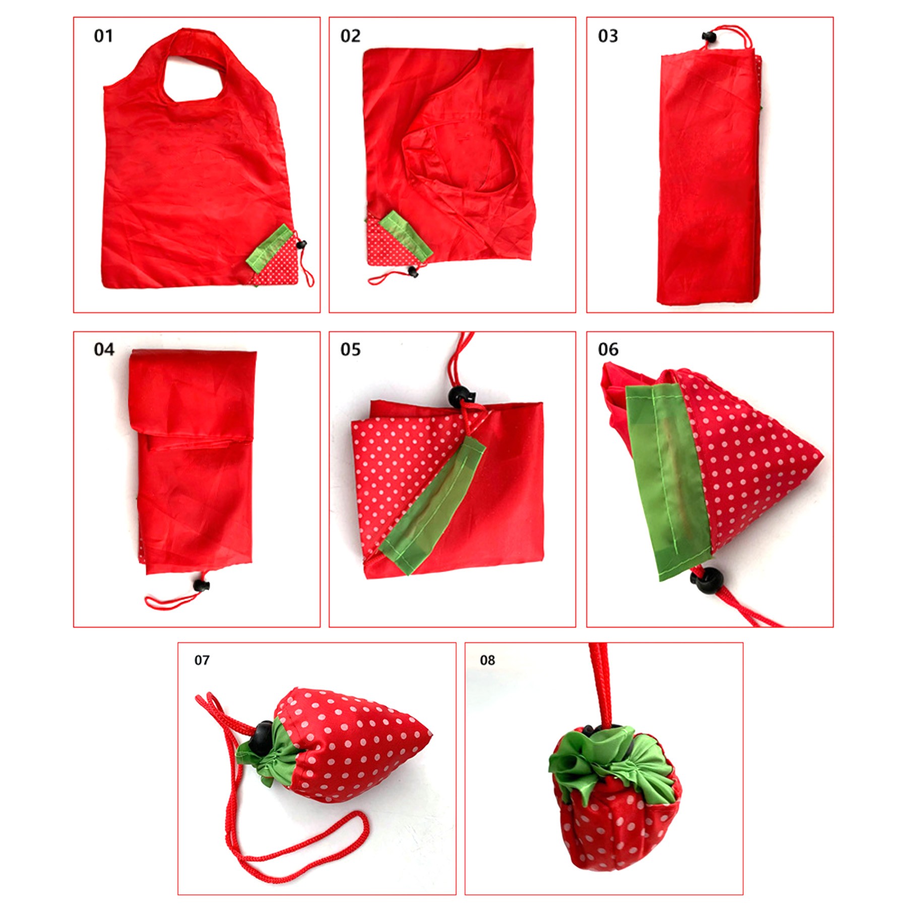 Foldable Shopping Strawberry Tote Bag 4