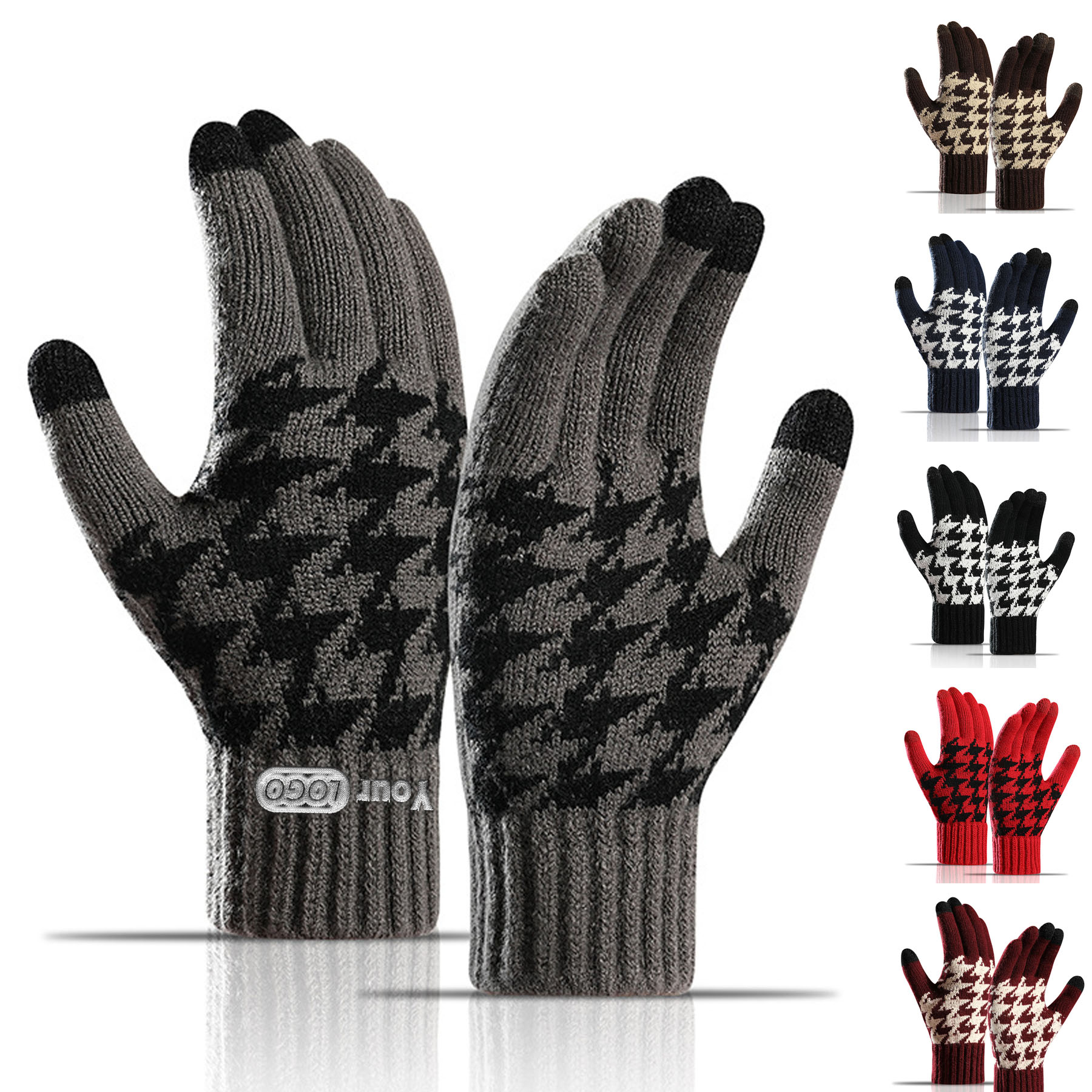 Knitted Woolen Touchscreen Thickened Gloves 10