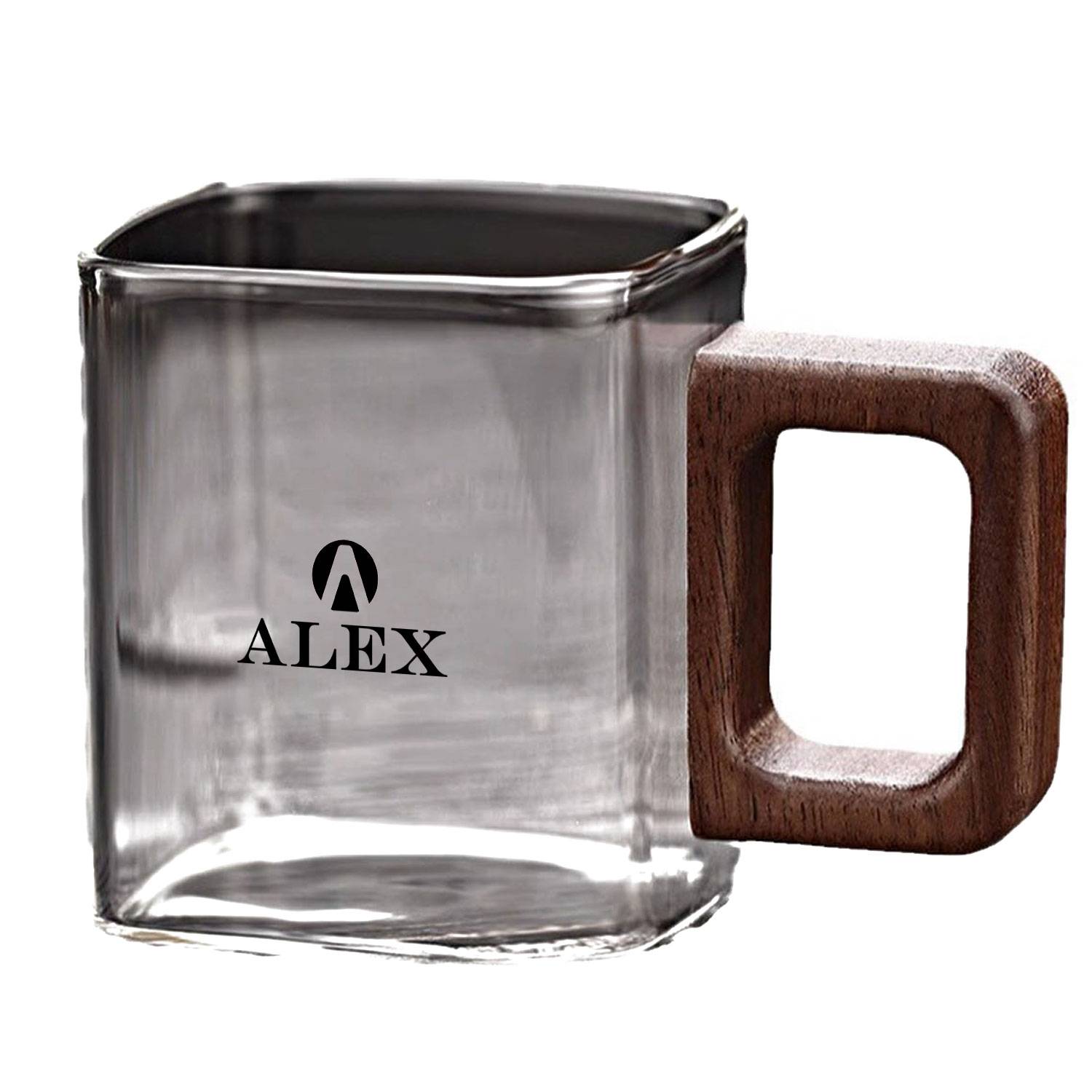 5 oz Borosilicate Glass Mug with Walnut Handle 2