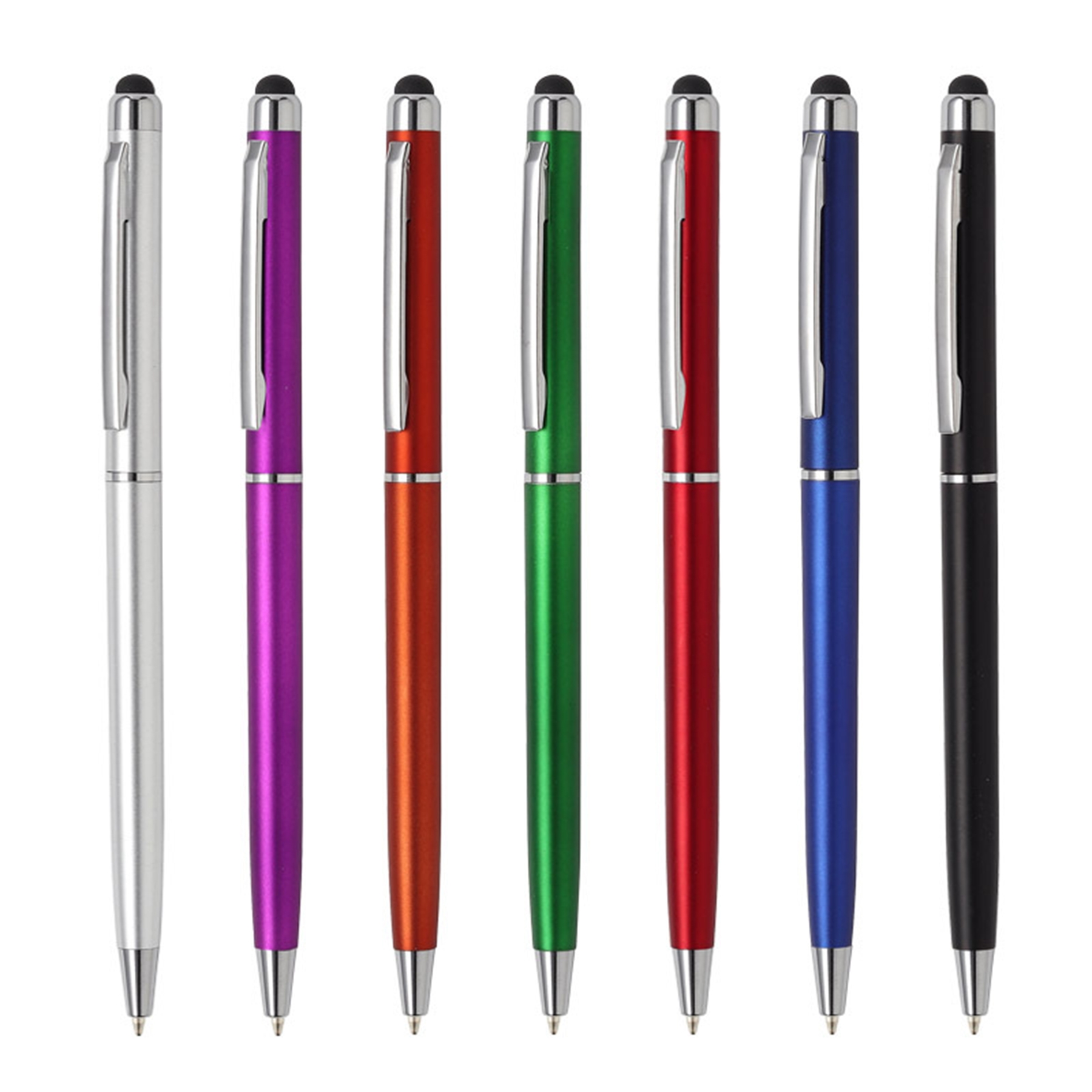 Blue Black Ink Metal Touch Screen Ballpoint Pen 2