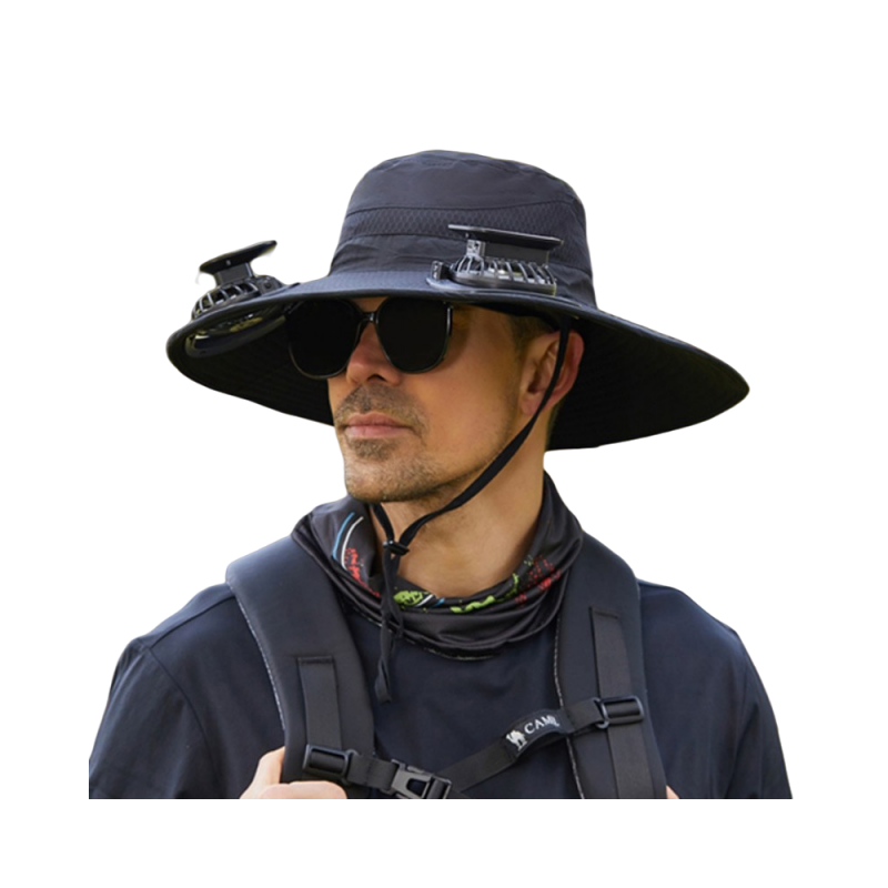 Detachable Wide Brim 2 Solar Fan Hat 6