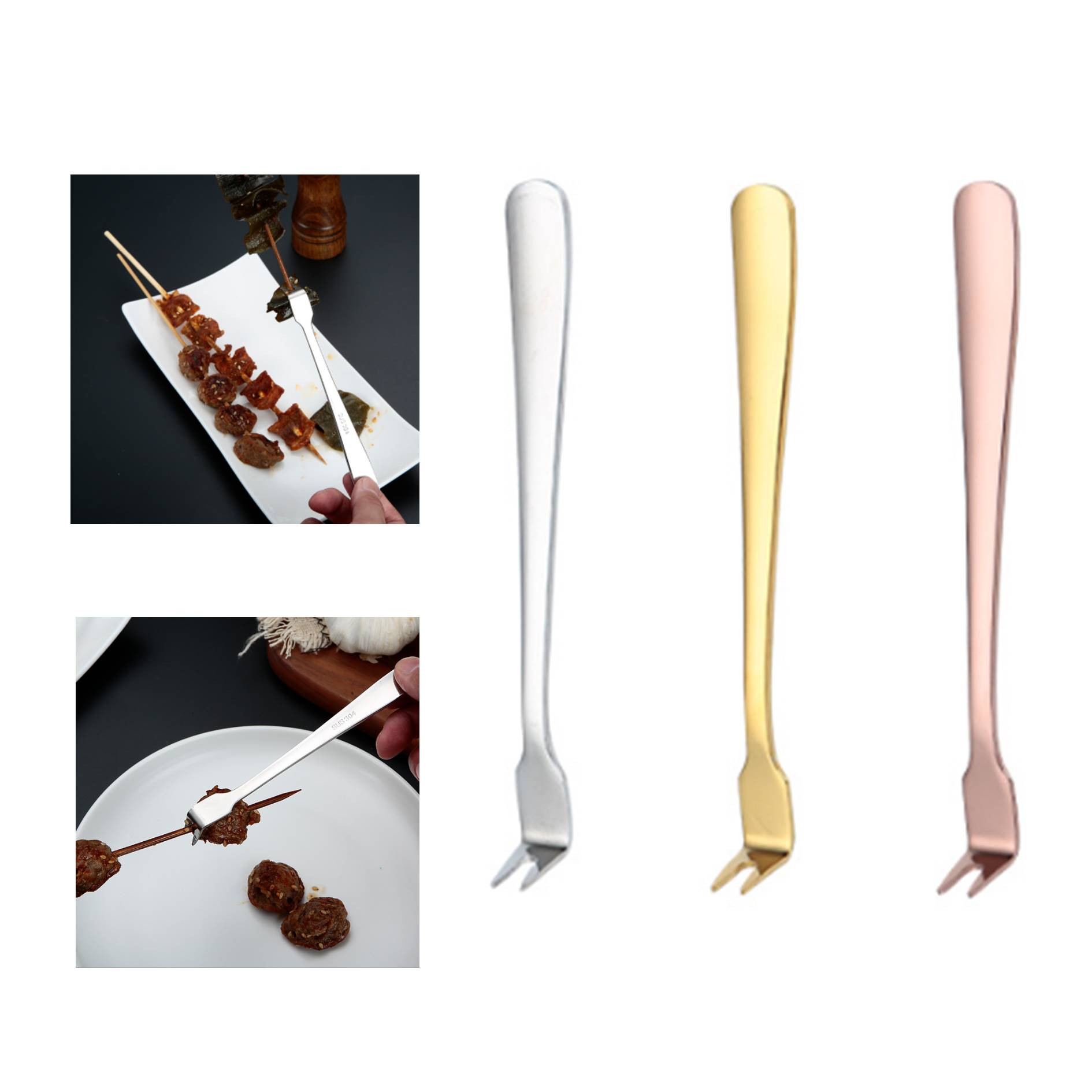 Stainless Steel BBQ Meat Fork 4