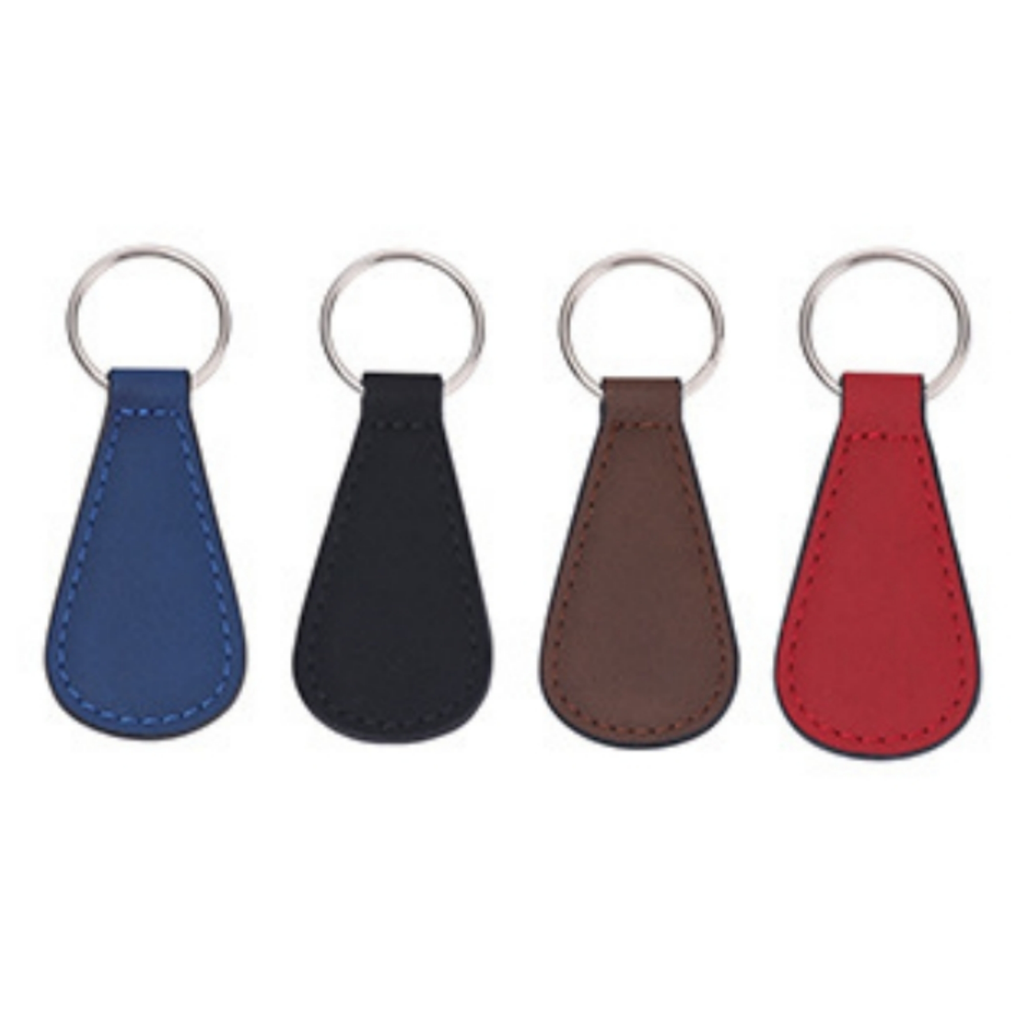 Drop Shape Leather Keychain 4