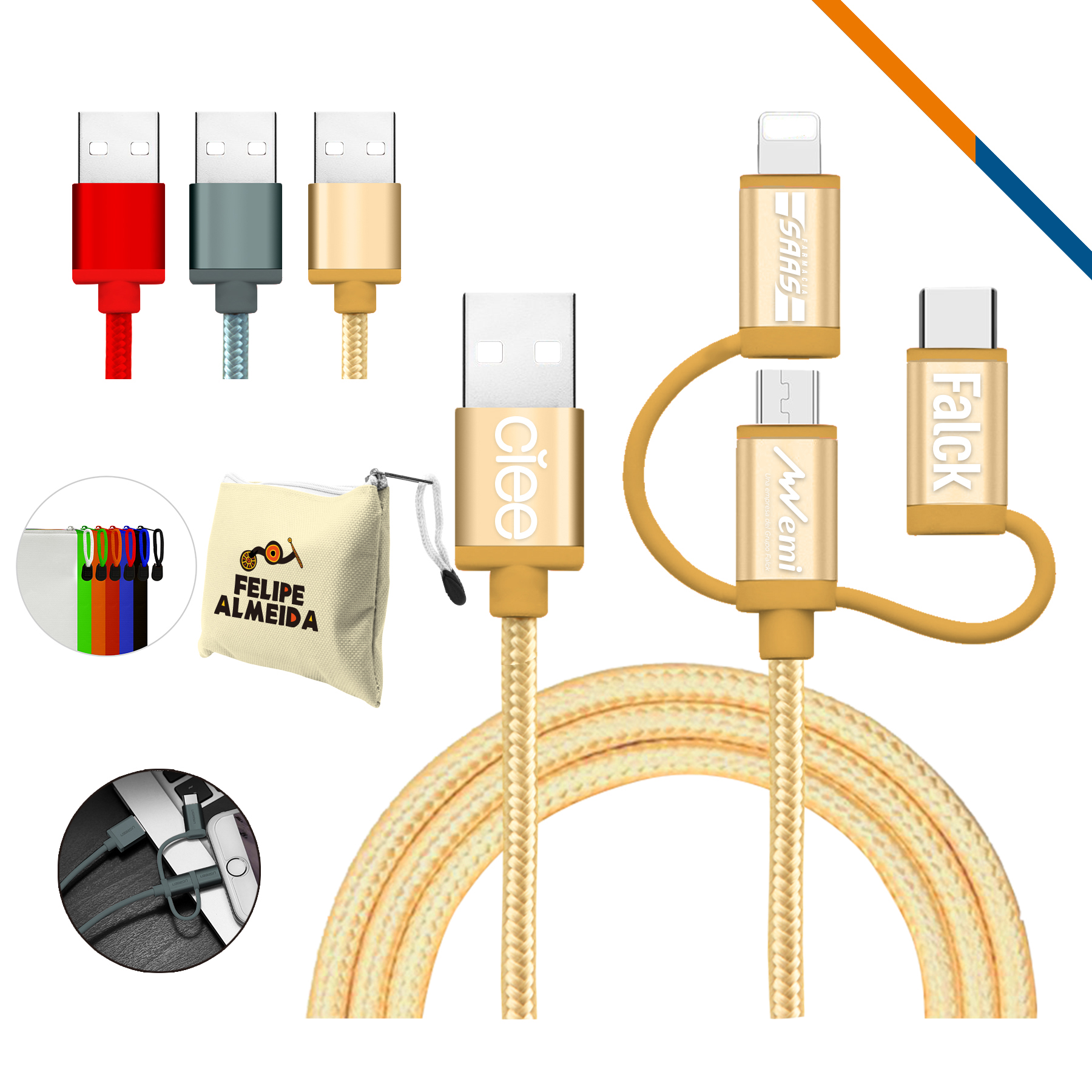 Welsh 3-in-1 Charging Cable 3