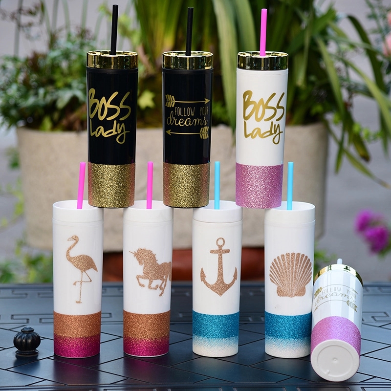 Custom AS Plastic Material Straw Tumbler 3