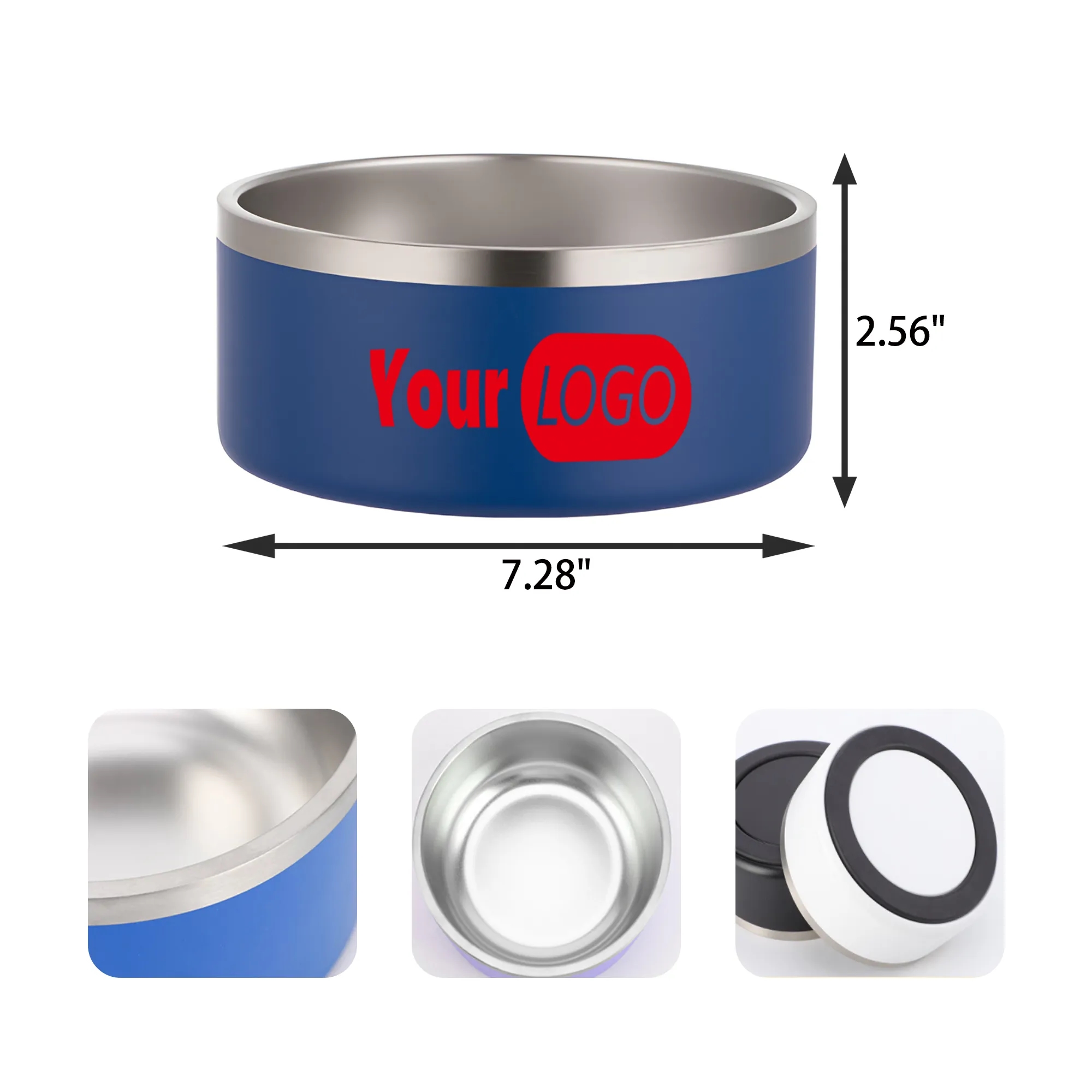 MOQ 50 PCS 42OZ Stainless Steel Pet Dog Bowl 1