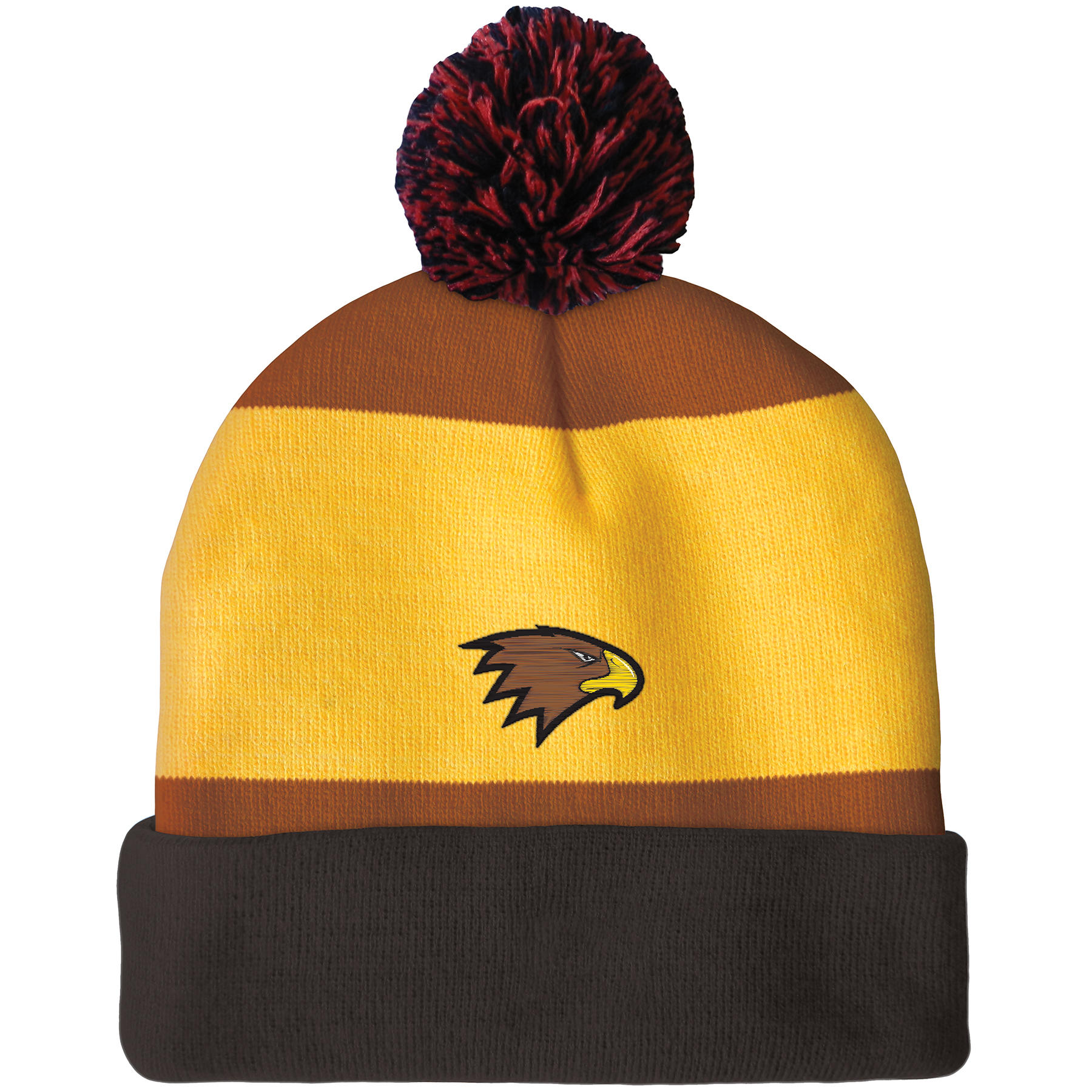Knit Beanie with Pom and Cuff (Embroidery Logo) 4