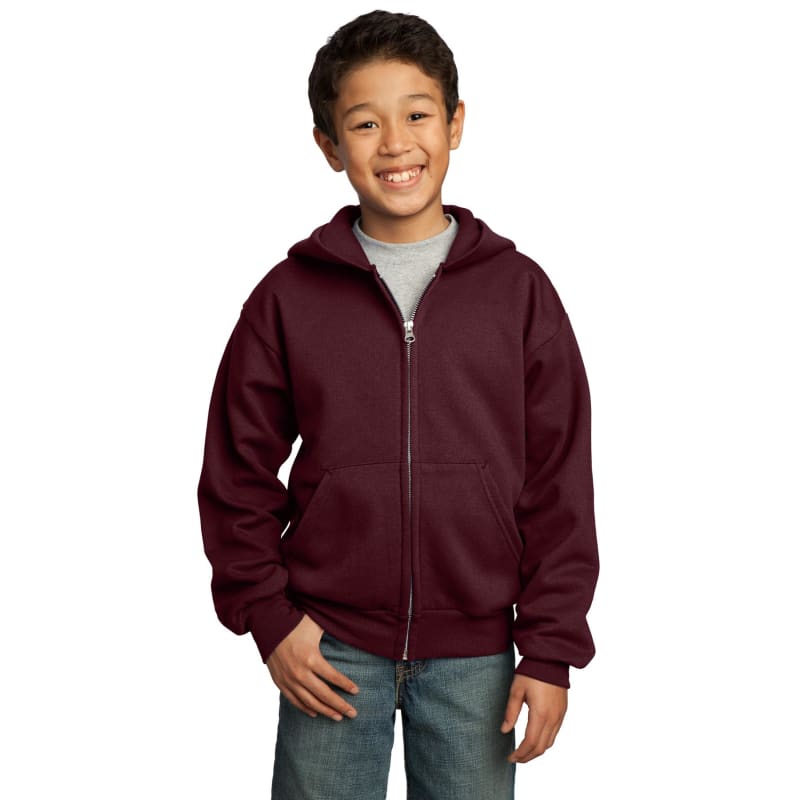 Port & Company - Youth Core Fleece Full-Zip Hooded Sweatshirt. 27