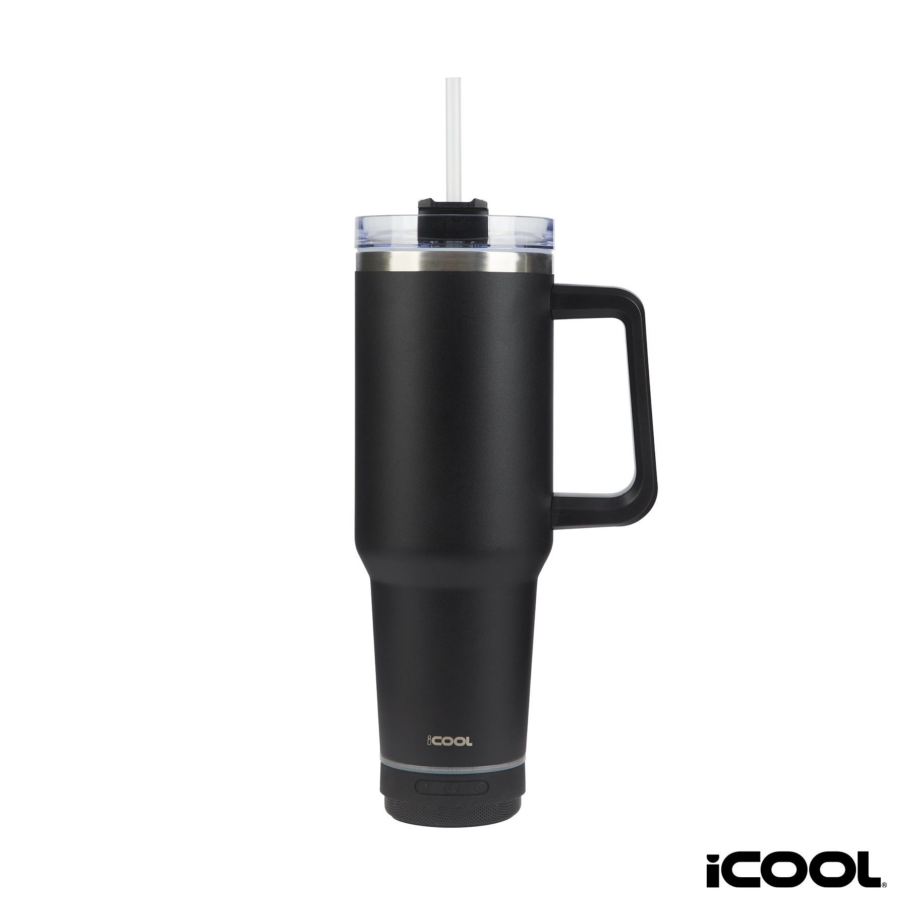 iCOOL® Borrego 40 oz. Double Wall, Stainless Steel Travel Mug with Speaker 20