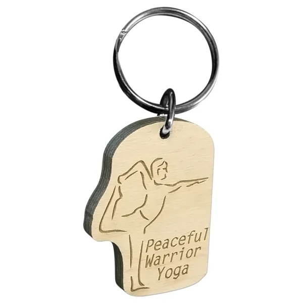 Custom Laser Etched Birch Keychain 3