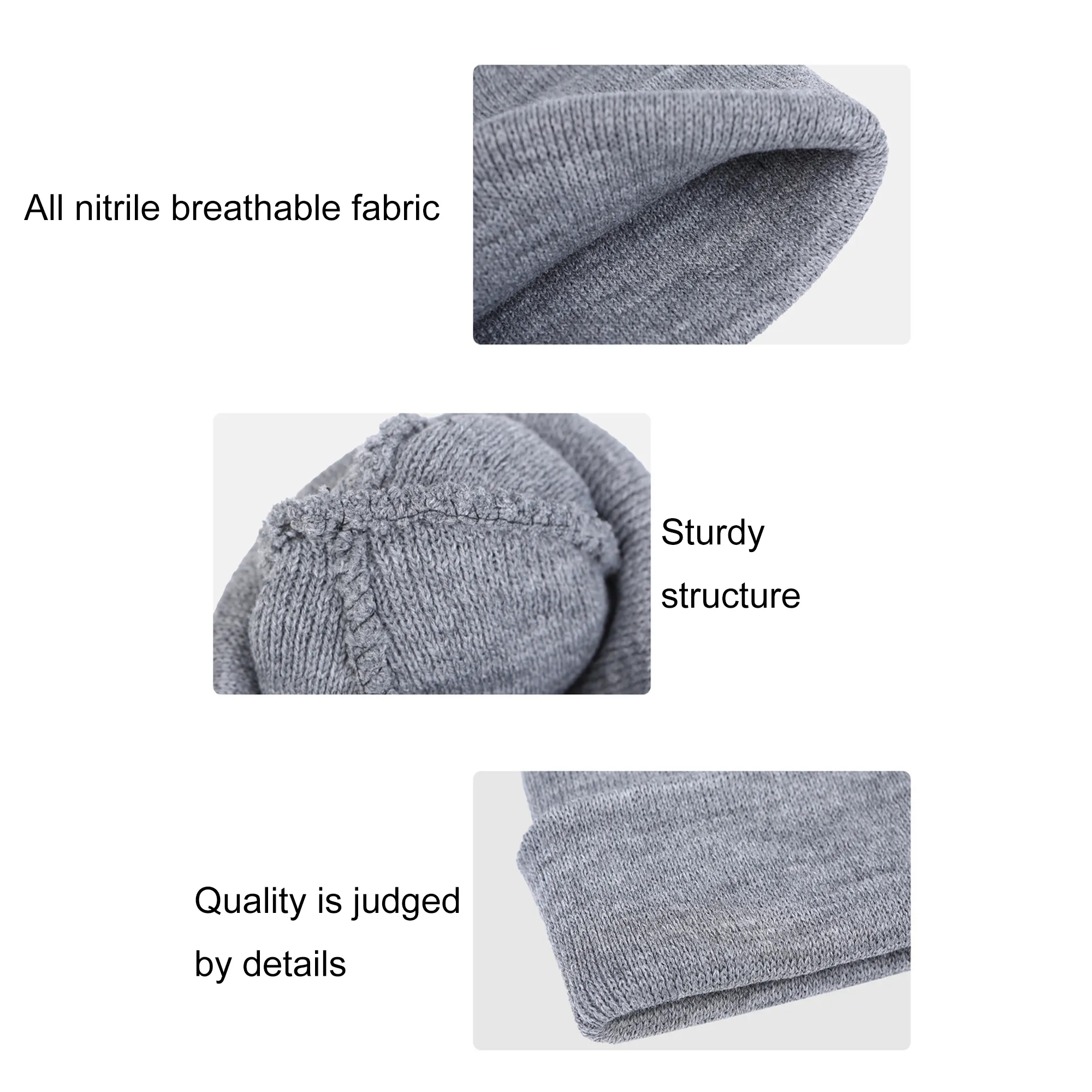 Children's solid color flanged warm knitted hat 4