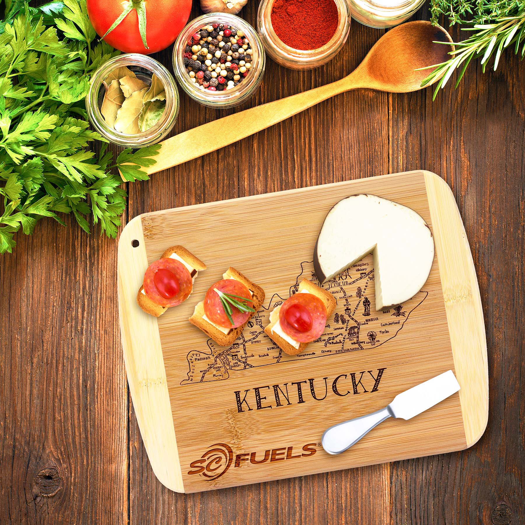 A Slice of Life Kentucky Serving and Cutting Board 7