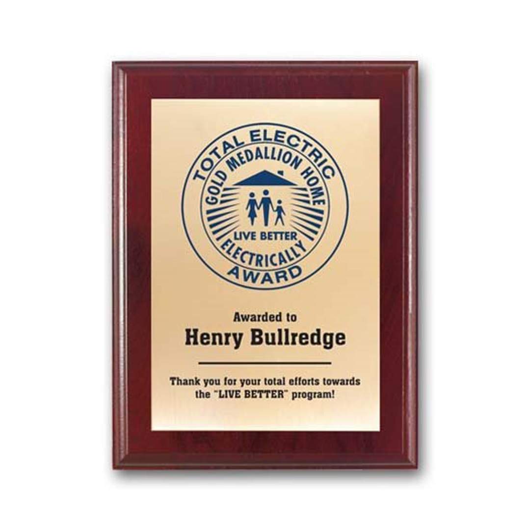 Screenprint Brass - Mahogany 1