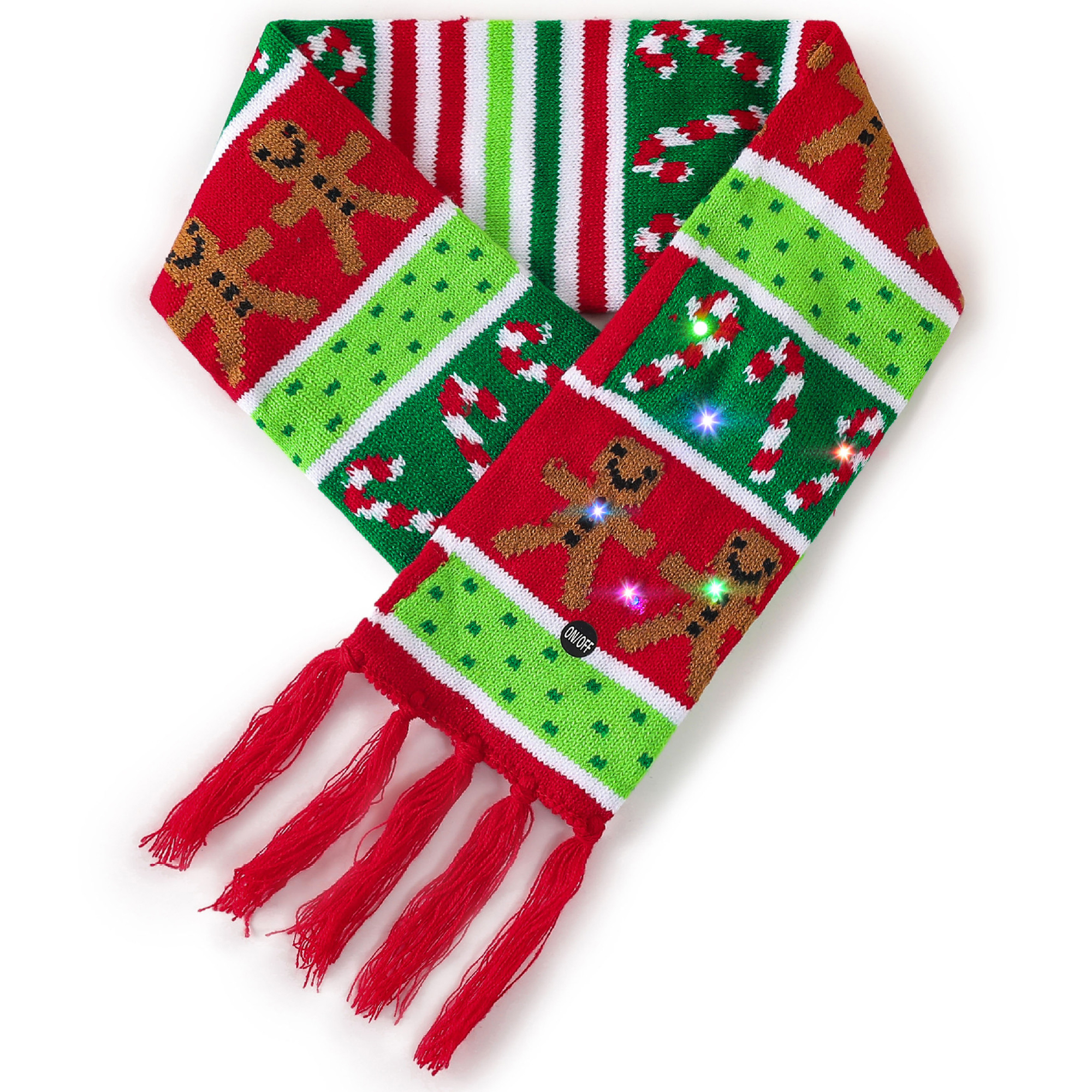 LED Lighted Scarf with Patterned Design 3