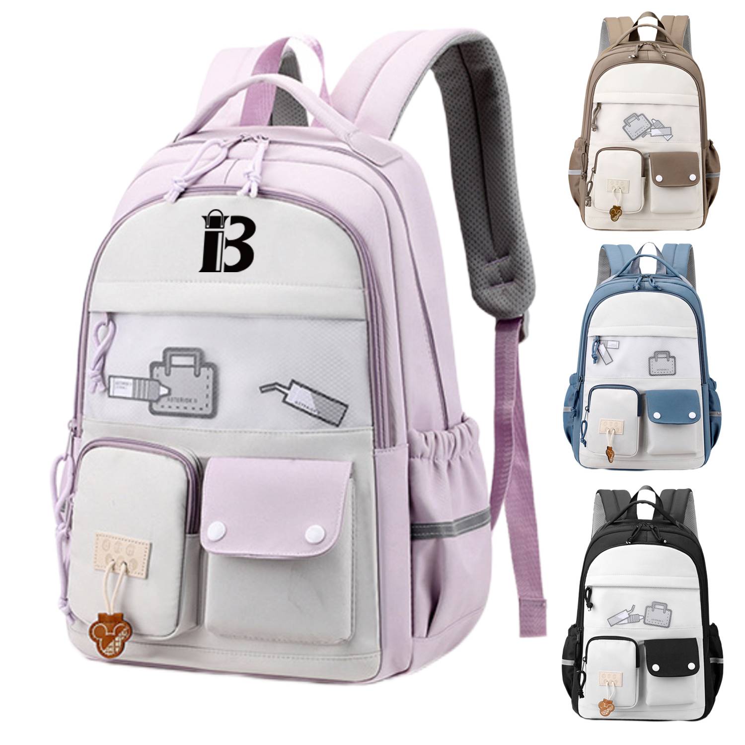 Simple And Versatile Nylon Student's Backpack