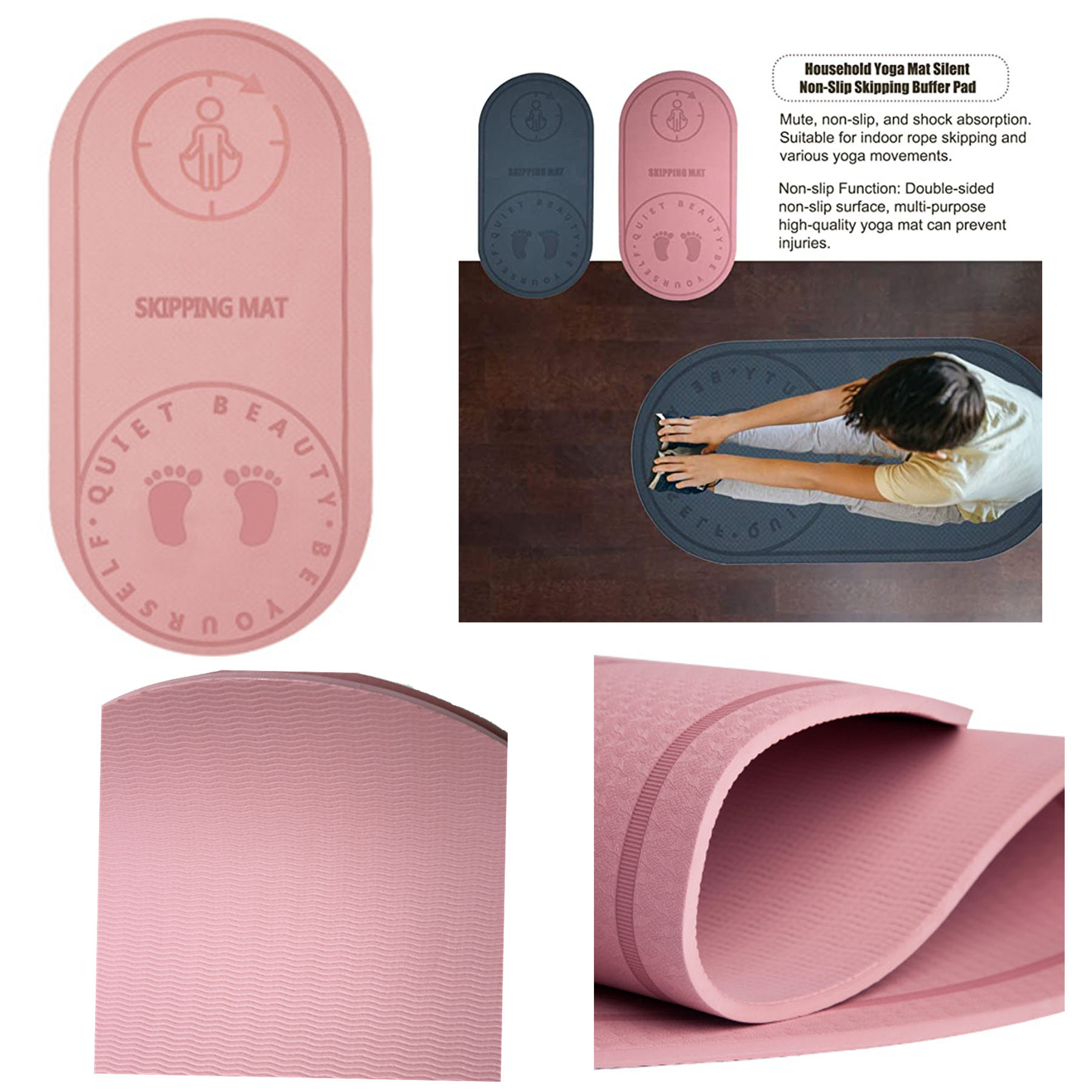 Mute And Shock-absorbing Skipping Mat 2