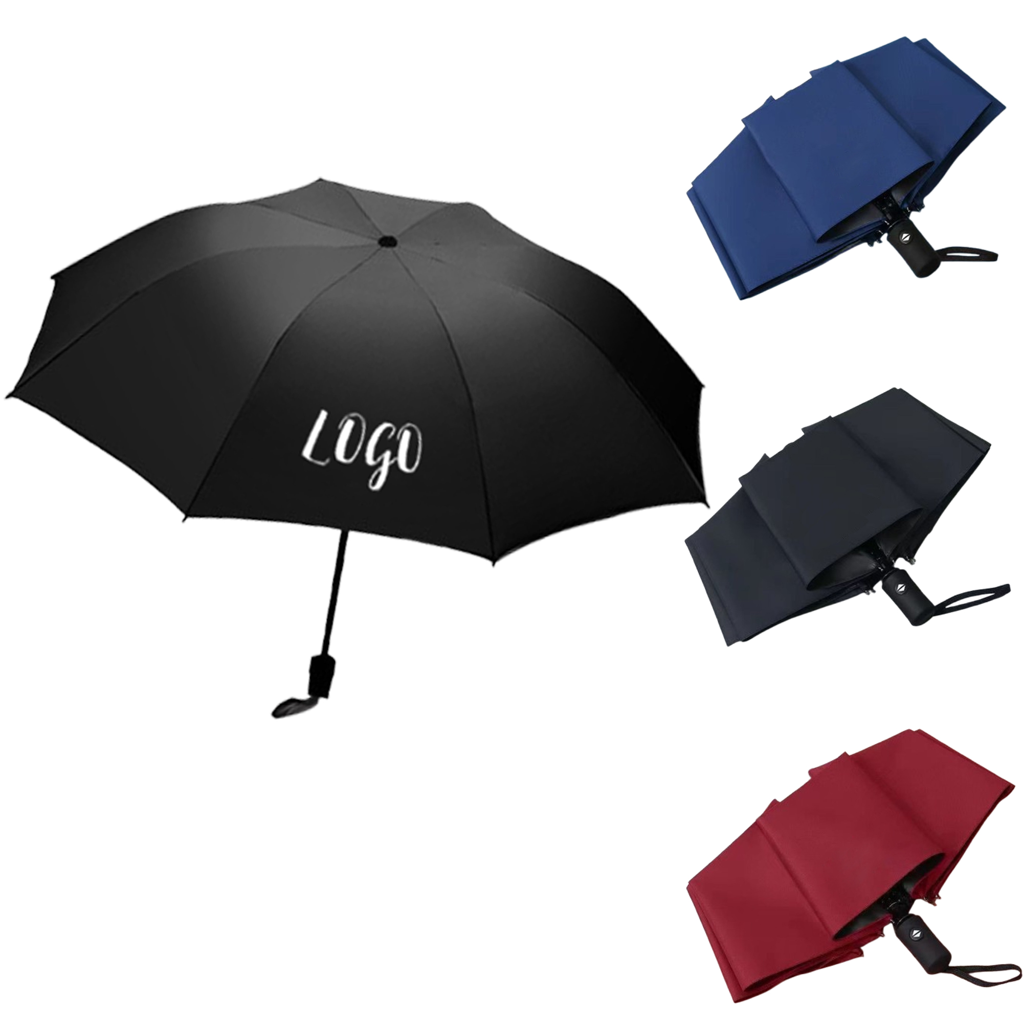 8-Rib Auto Open Travel Umbrella 2