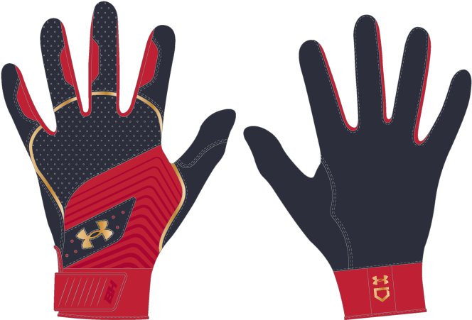 UA Harper 24 Boys' Batting Gloves 2