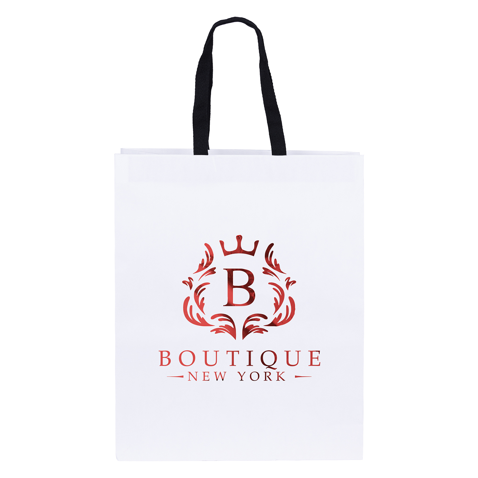 Teak - Woven Handle White Eurototes - Foil Print