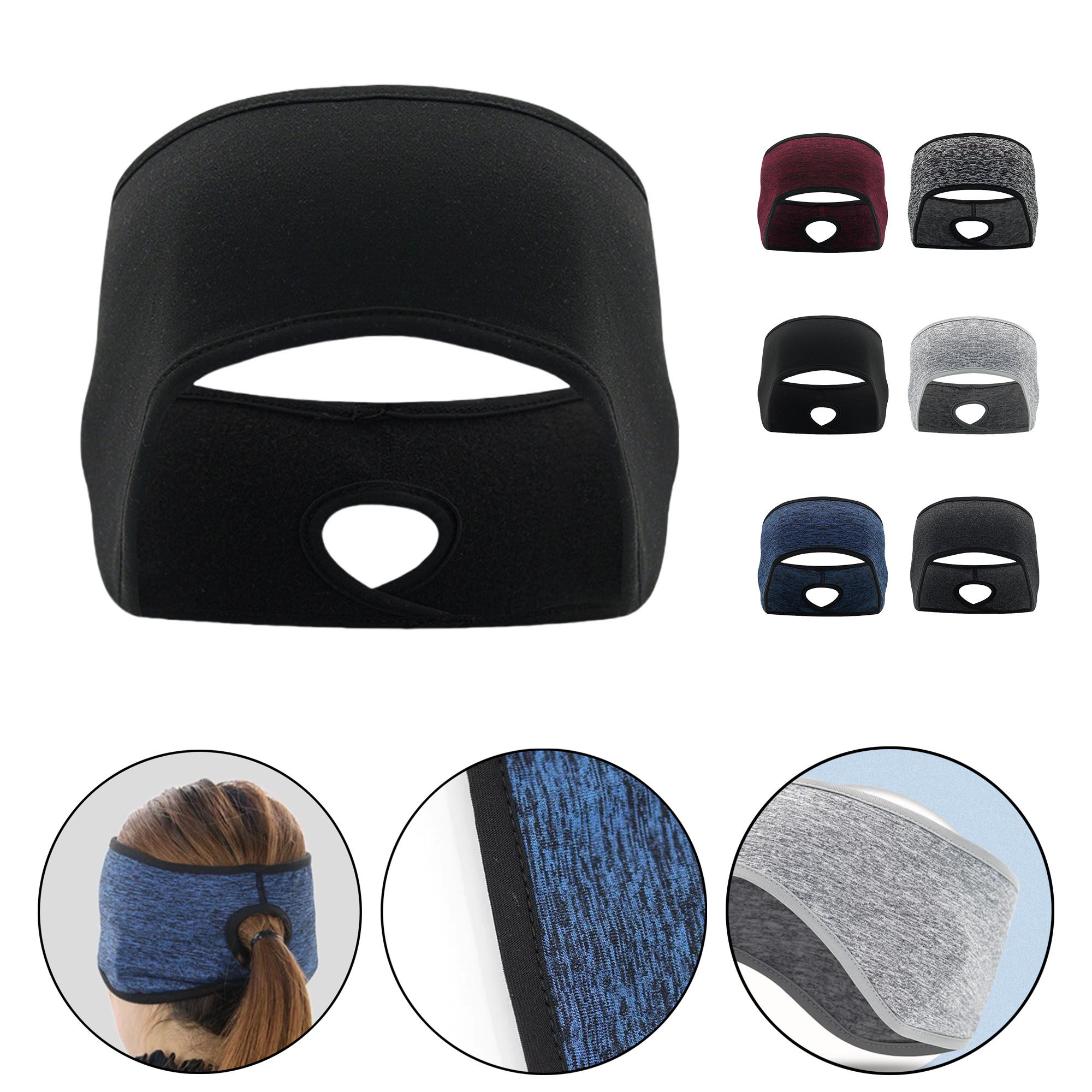 Winter Fleece Tie-Dye Fashion Sport Headband for Cold Weather - Non-Slip 8