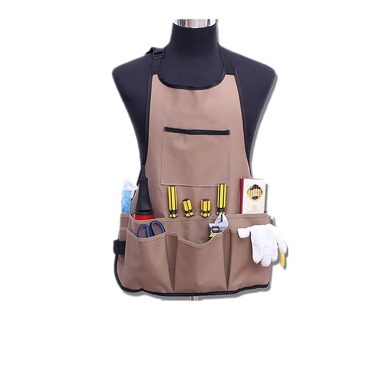 Oxford Cloth Work Apron With Tool Pockets 4