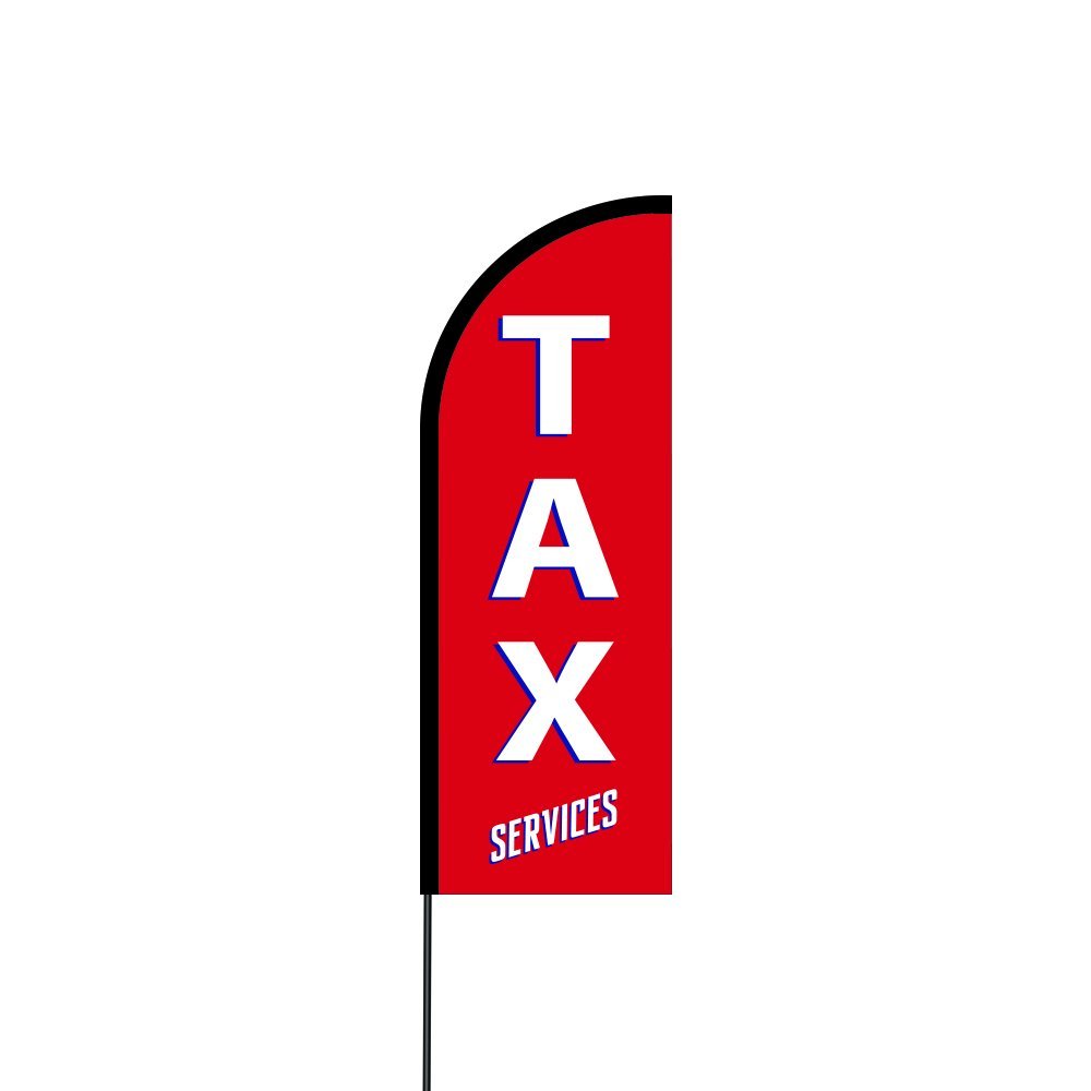Tax Services Flag Kit 11' Feet Feather Flag Sign Outdoor Banner 2
