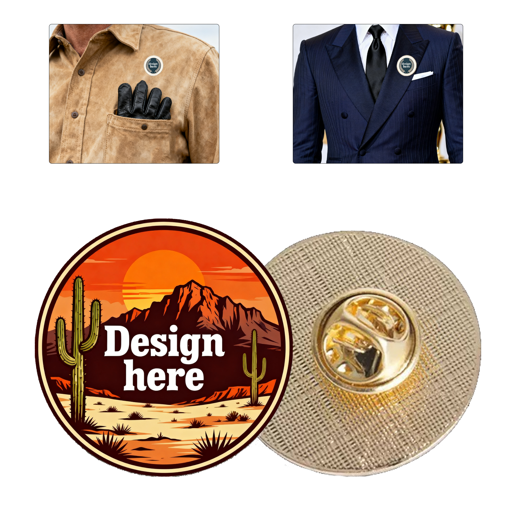 Zinc Alloy Custom Logo Badges 2