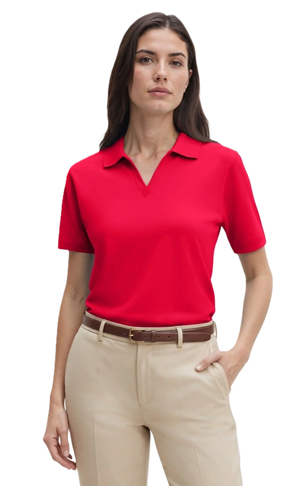 Ladies' Superblend V-Neck Polo 82