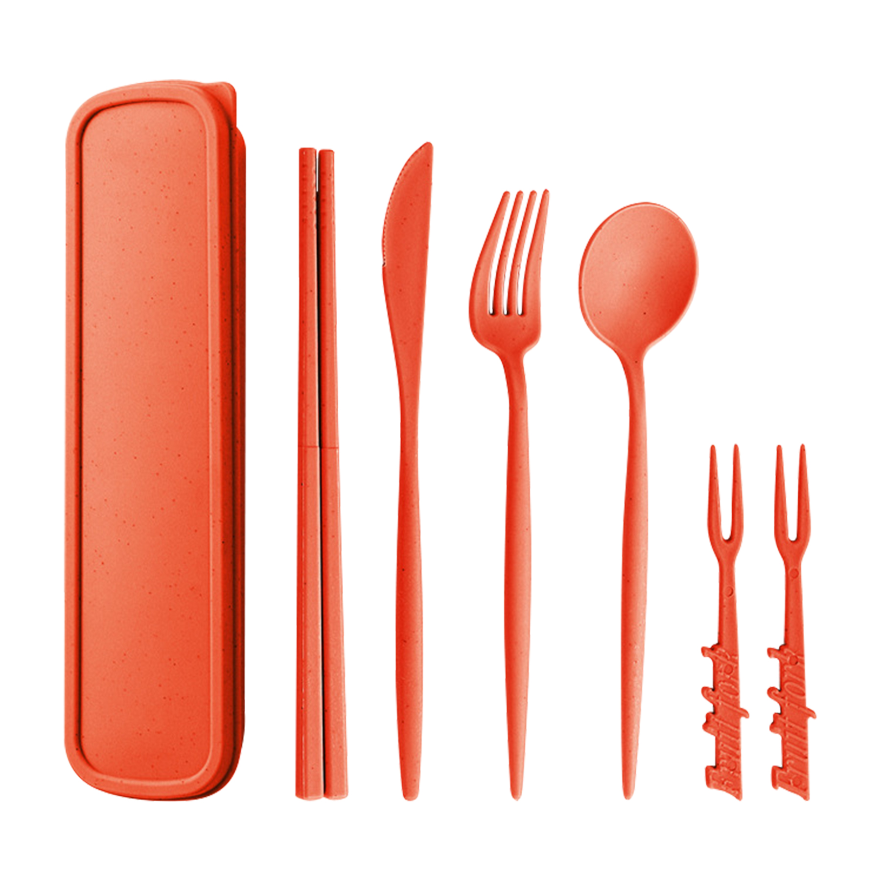 Portable Wheat Straw Cutlery Set 12