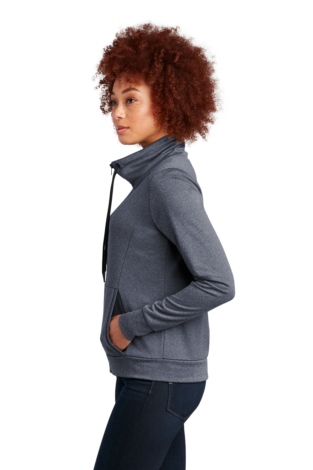 New Era Women's Performance Terry Full-Zip Cowl LNEA530 7