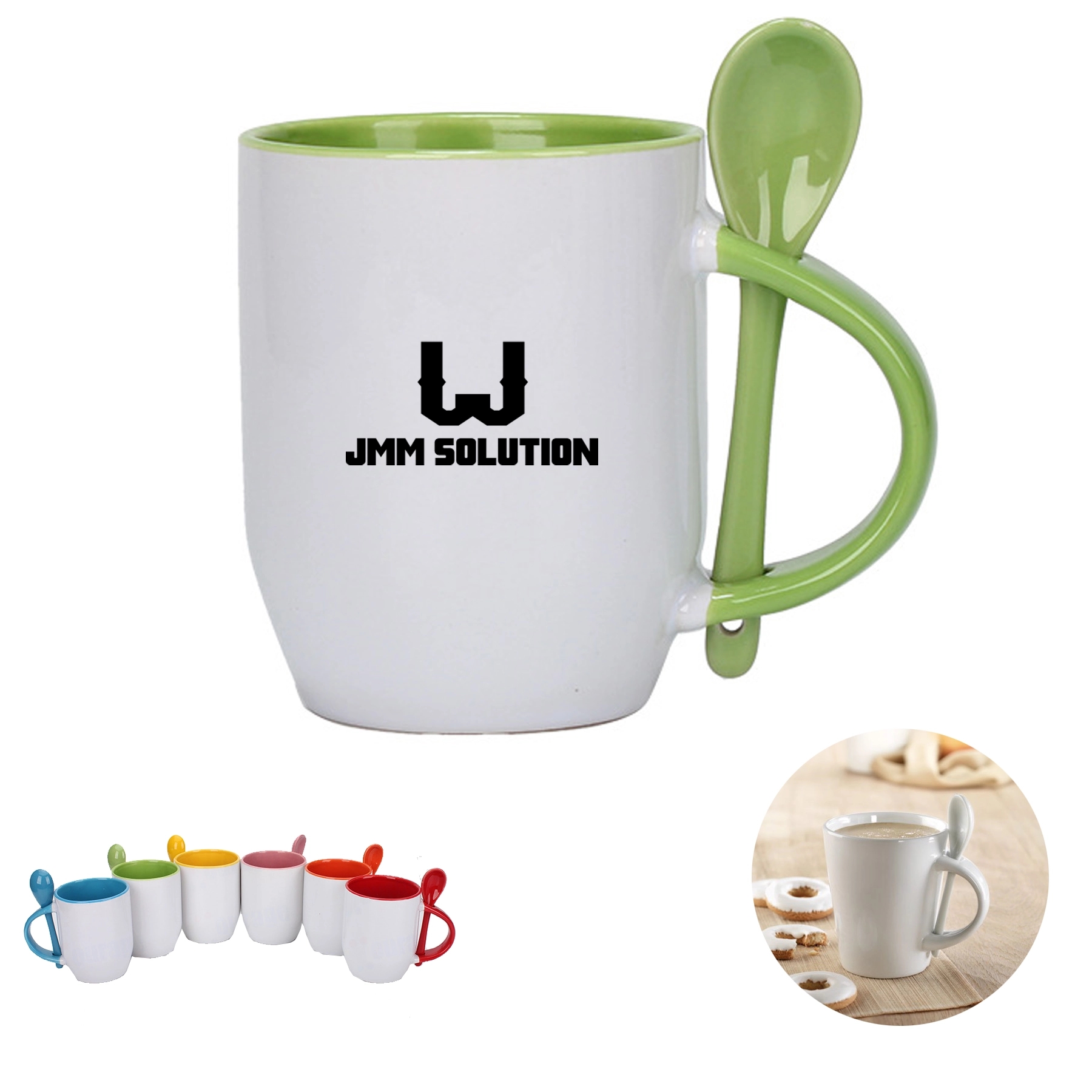 Colored Inner Mug With Spoon 1