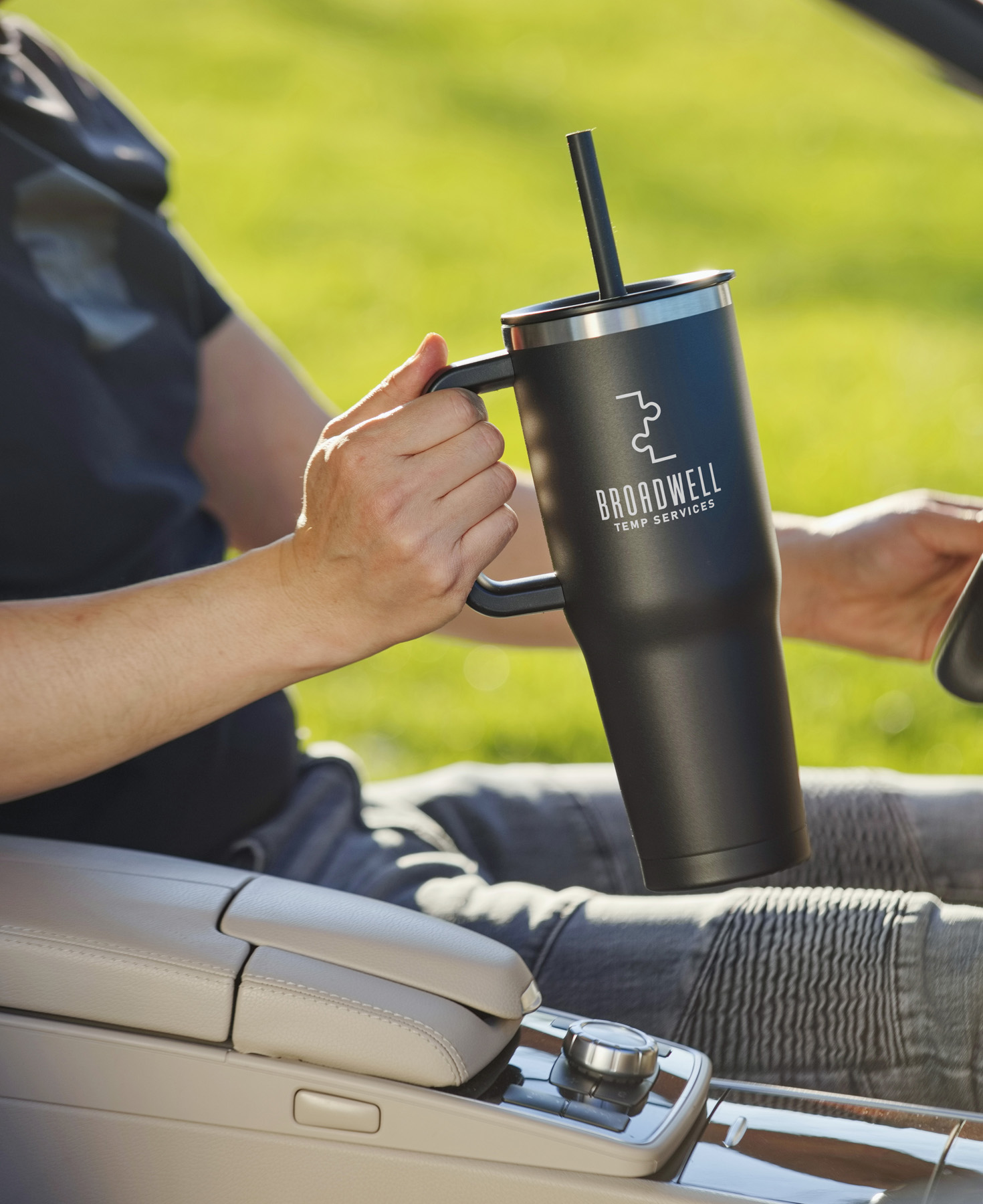 SENSO® Summit 40 oz Insulated Stainless Steel Travel Mug with Press-In Straw Lid 49