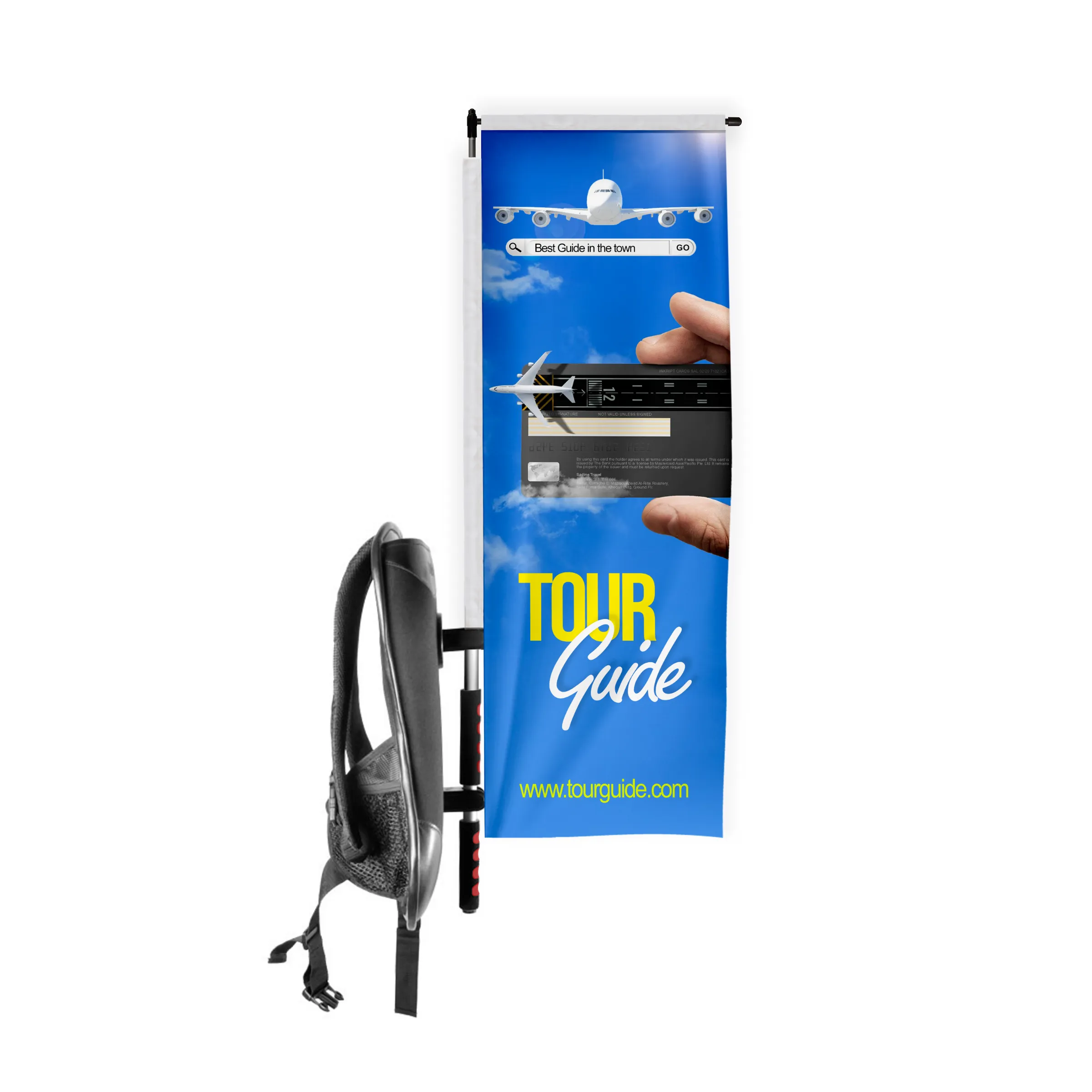 Backpack Flag - Custom Rectangle Single Sided Flag (16"x48") 7