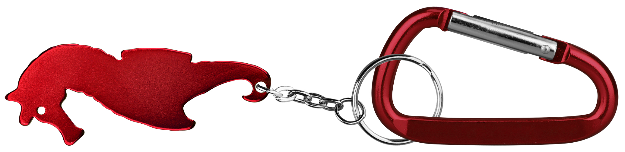 Sea horse shaped bottle opener with key chain & carabineer 4