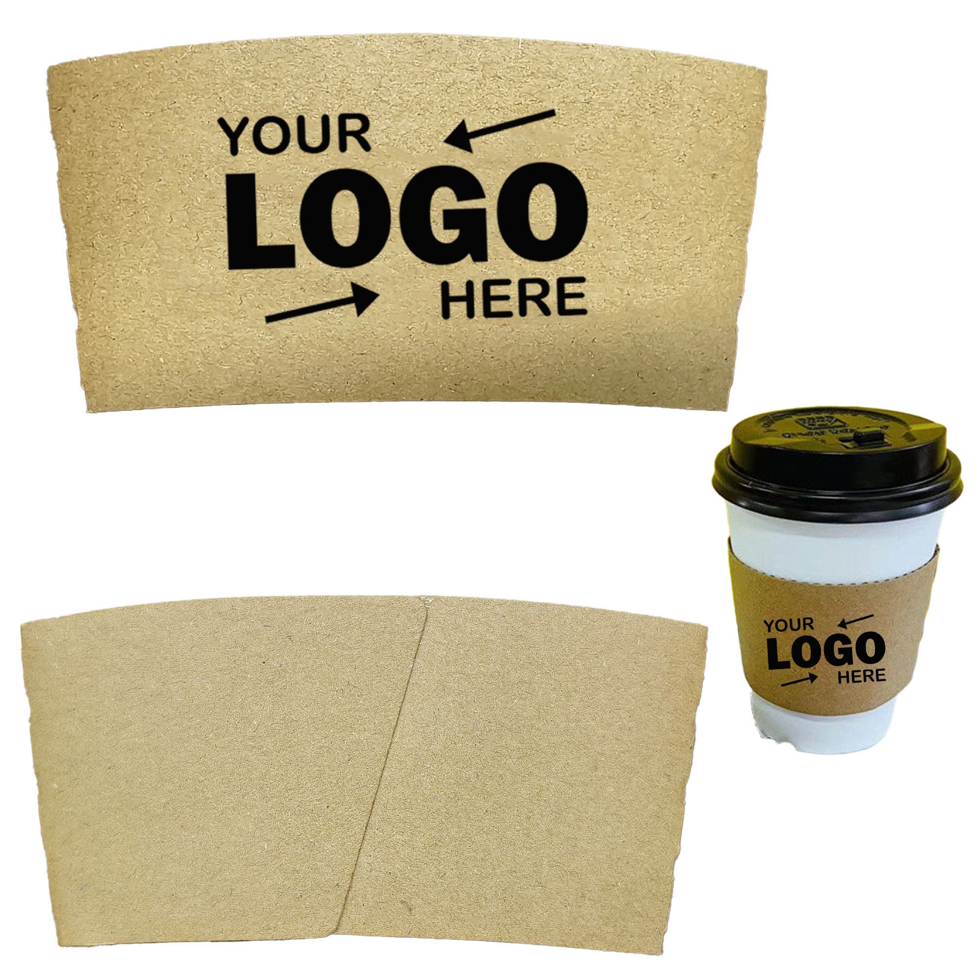 Eco-Friendly Kraft Corrugated Paper Cup Sleeve 4