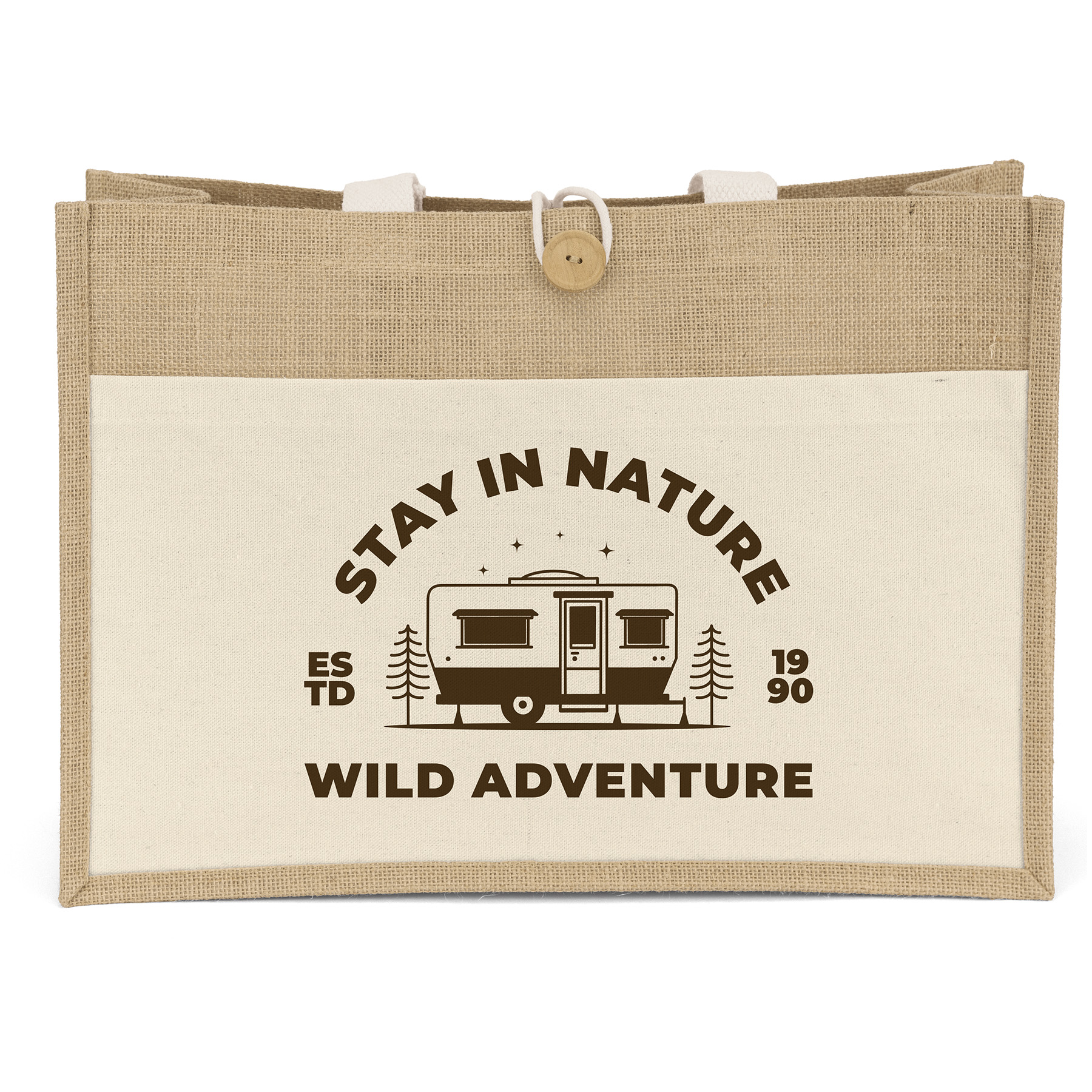 Riley™- Jute Tote - Screen Print 3