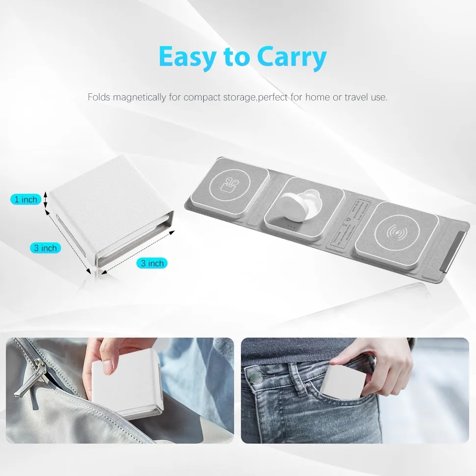 Foldable Magnetic 3-in-1 Wireless Charger 3