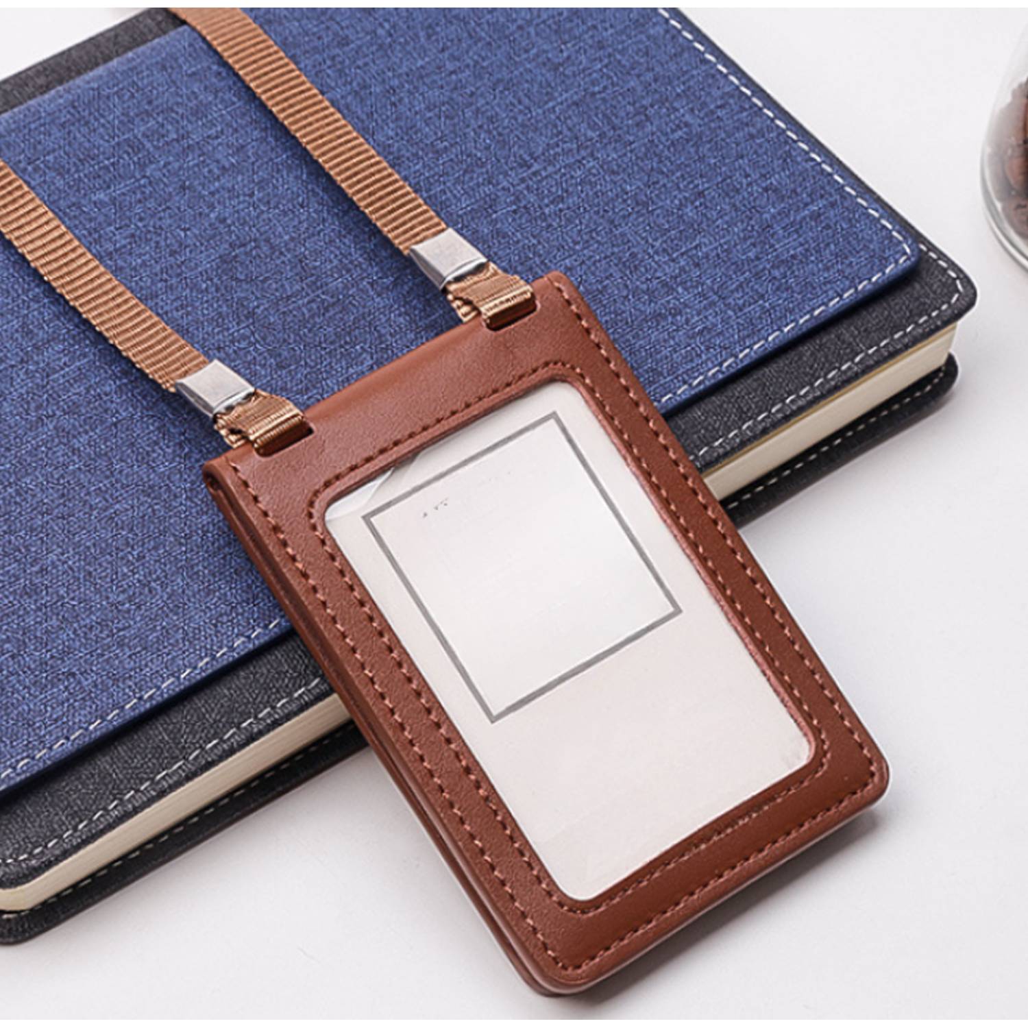 Genuine Leather ID Badge Holder 2