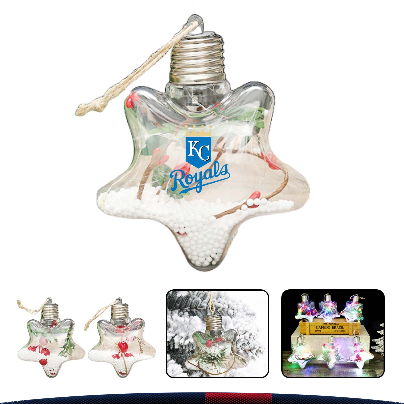 Transparent Star LED Decorative Bottle 1
