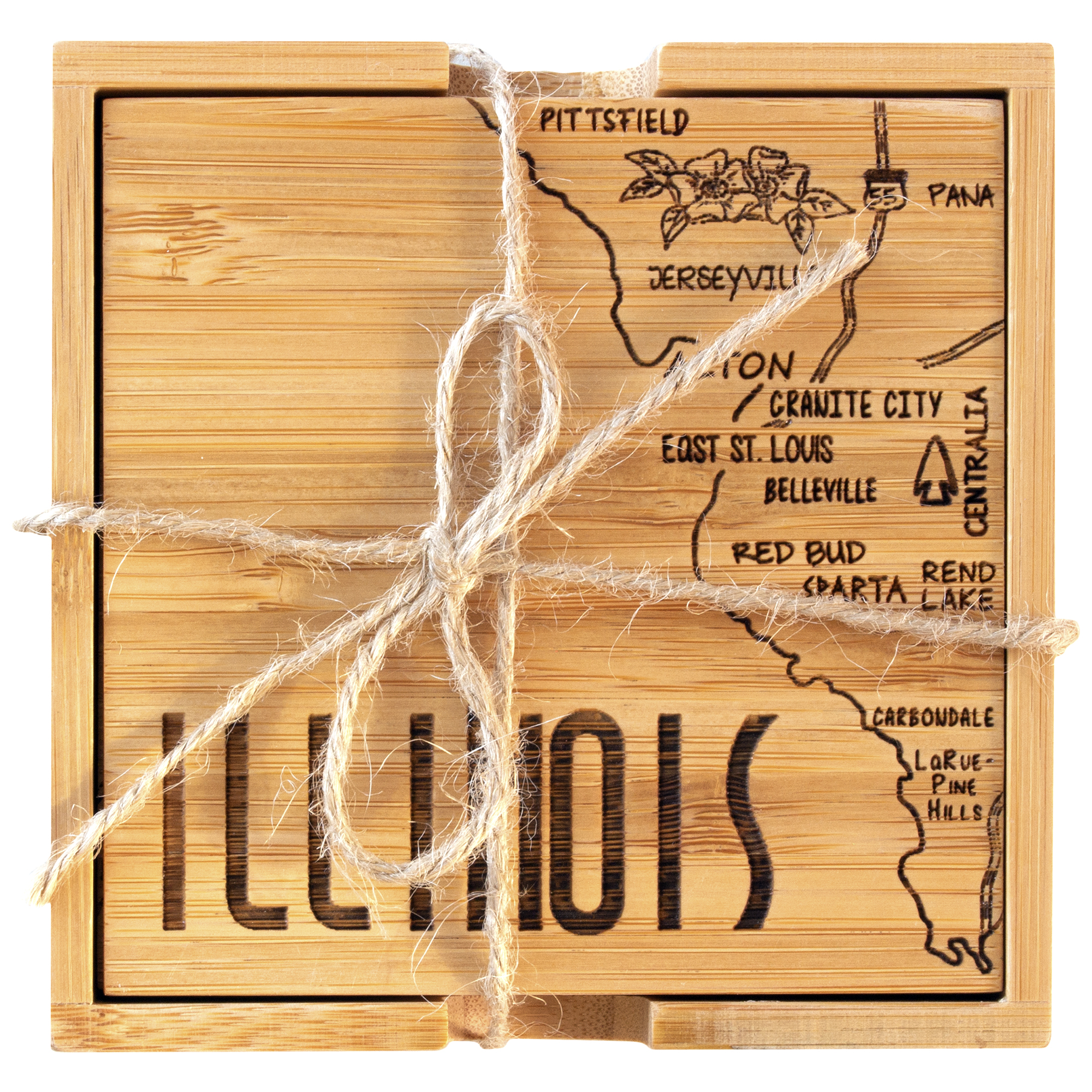 Illinois Puzzle Coaster Set 8