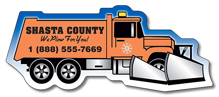 Magnet - Snow Plow Shape (4.25x1.78125 - Right Facing) - 20 mil. 1