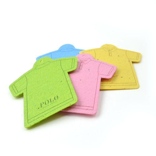 T-Shirt Shaped Seed Paper Product Tag