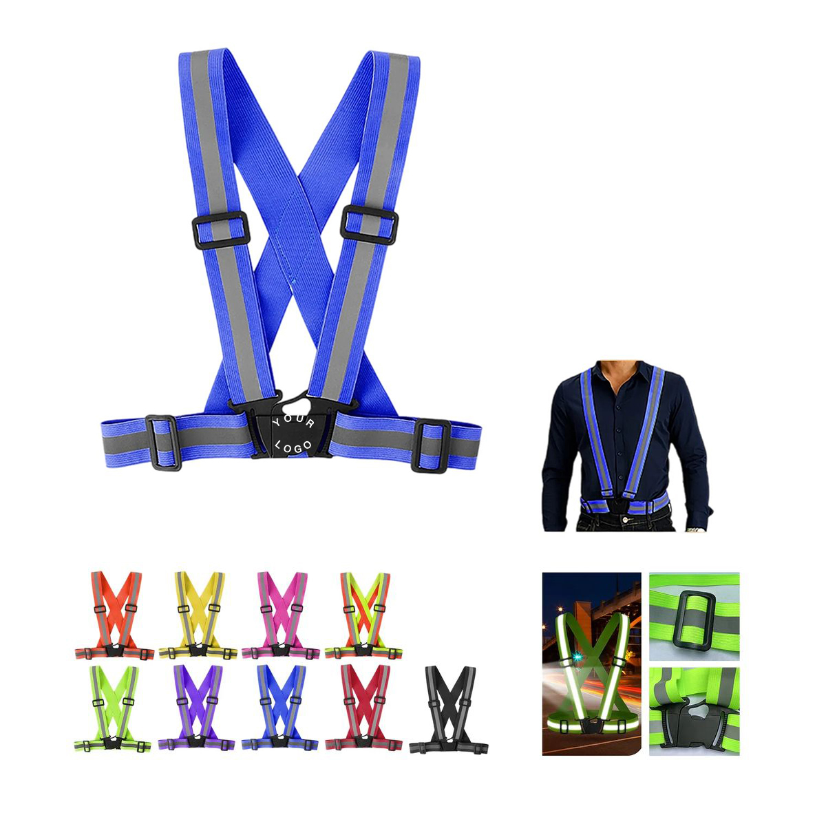 Polyester Vest with Reflective Tape 8