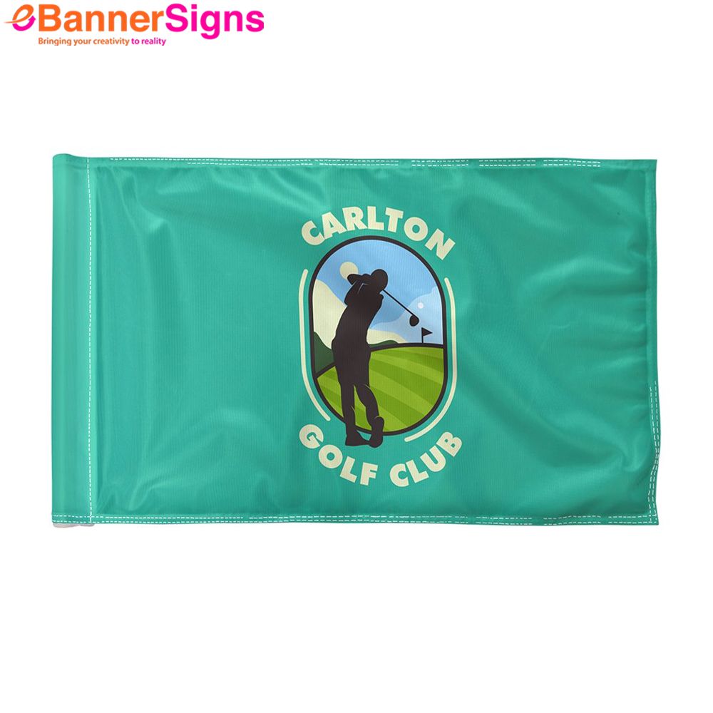 Golf Rectangle Flag with Plastic Tube + cup