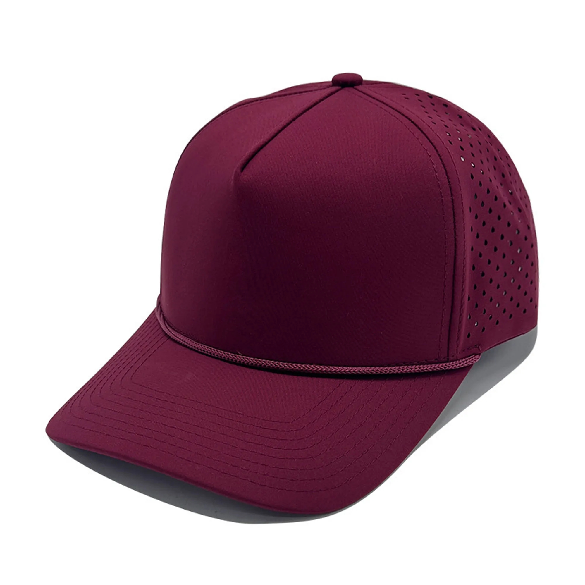 5 Panel Quick Dry Waterproof Baseball Cap With Cord 4