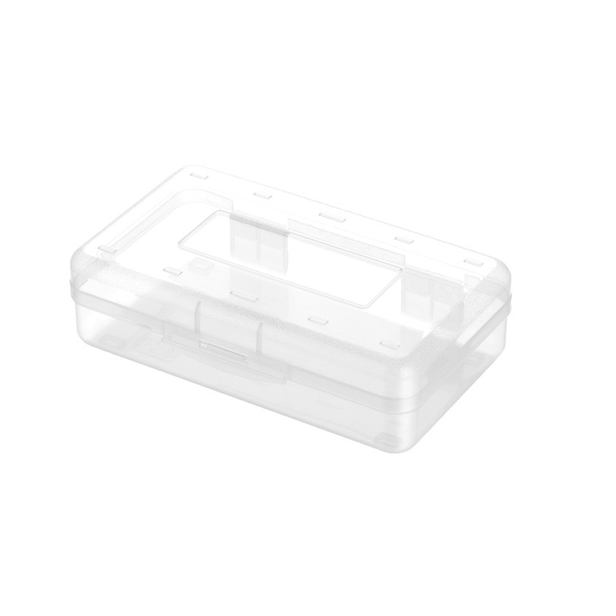 Utility Large Capacity Clear Polypropylene Pencil Box Case 12